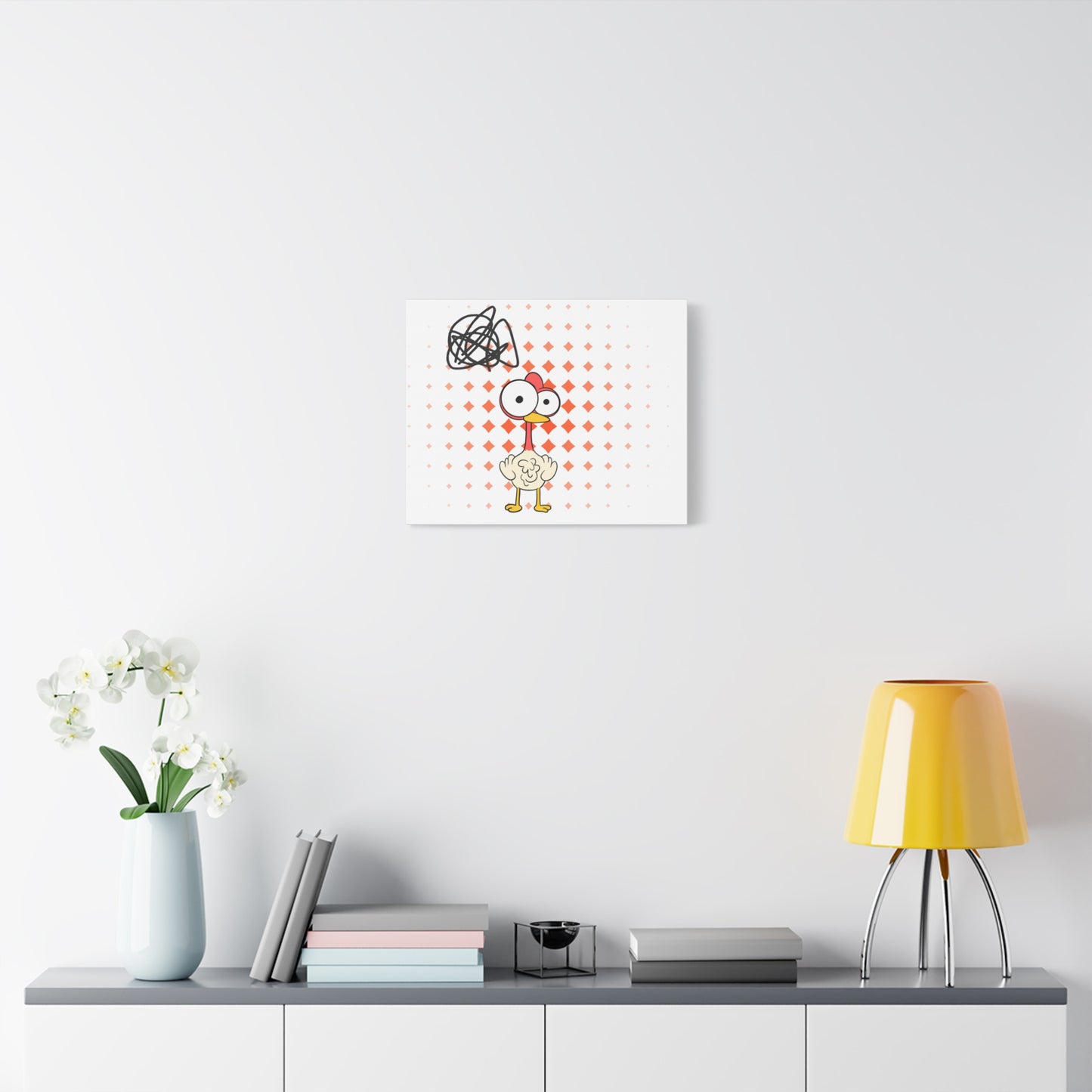 Whimsical Chicken Canvas Wall Art