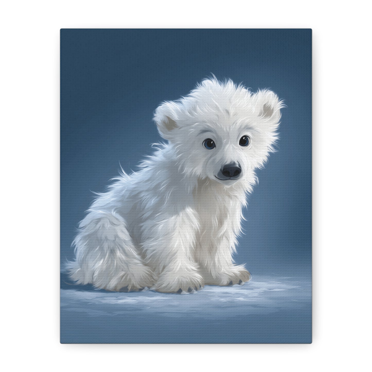 Adorable Polar Bear Canvas Art | Cute Wall Decor, Gifts for Animal Lovers, Kids Room, Nursery Art, Winter Home Decor