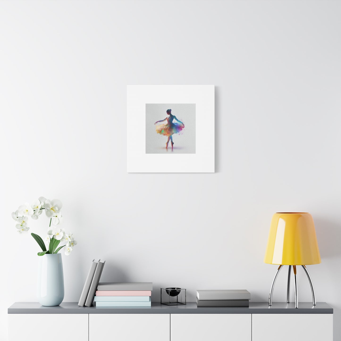 Canvas Print - Beautiful Ballerina with Color Splash - Perfect for a Little Dancer's Room