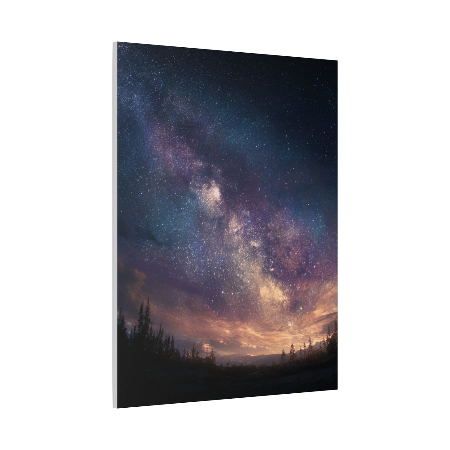 Galactic Night Matte Canvas Print, Cosmic Wall Art for Home Decor, Celestial Decor, Starry Night Art, Space Lover Gift, Bedroom Wall Art
