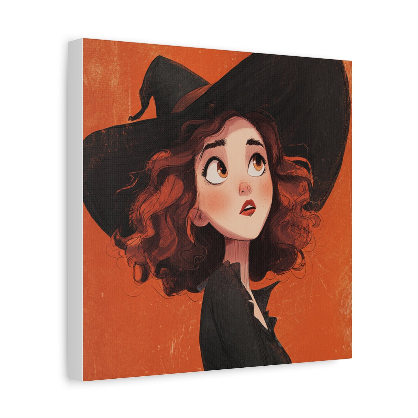 Whimsical Witch Canvas Print, Halloween Decor, Art for Home, Gift for Witches, Fall Wall Art, Magic Lover's Gift