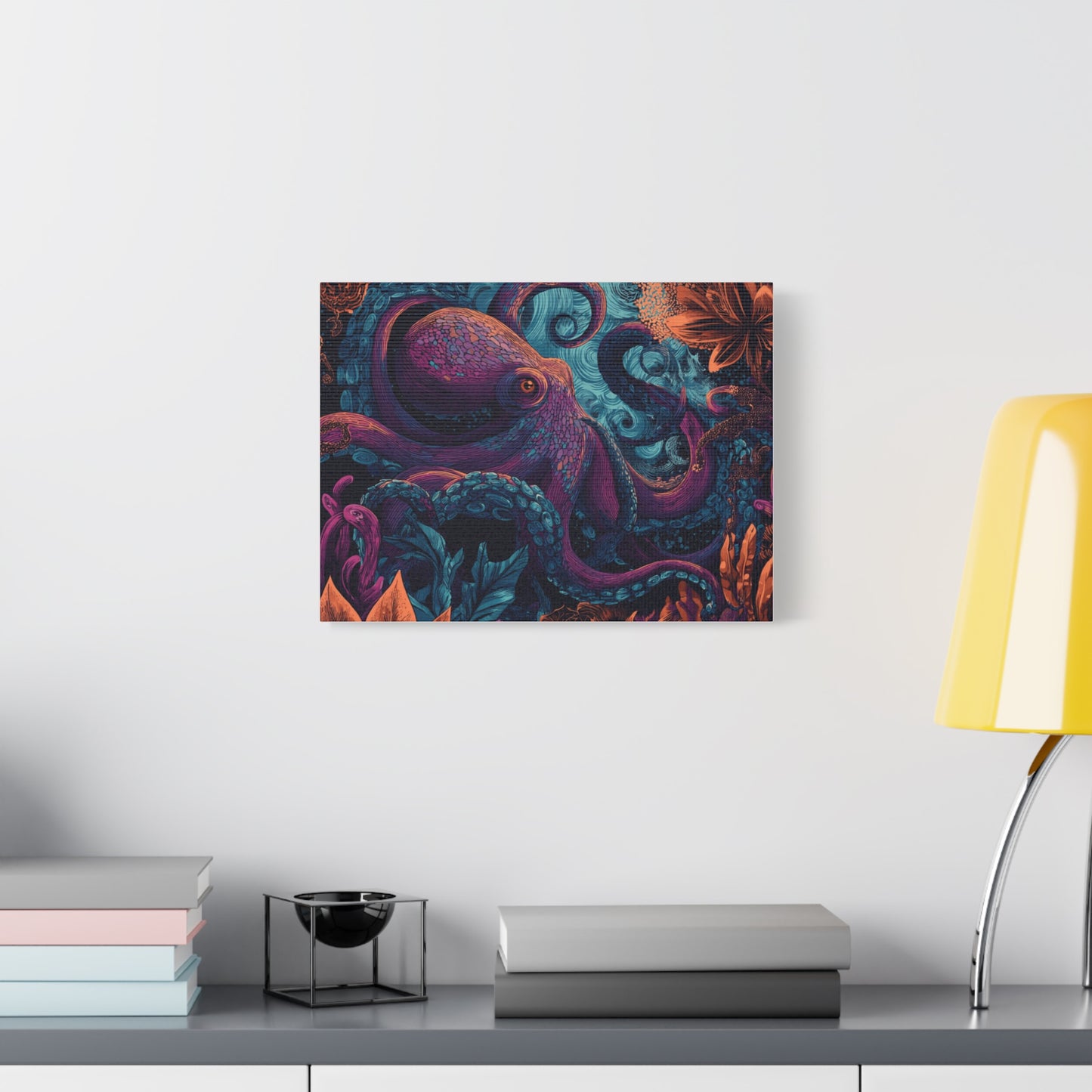 Canvas Wall Art - Colorful Pop Art Style Octopus