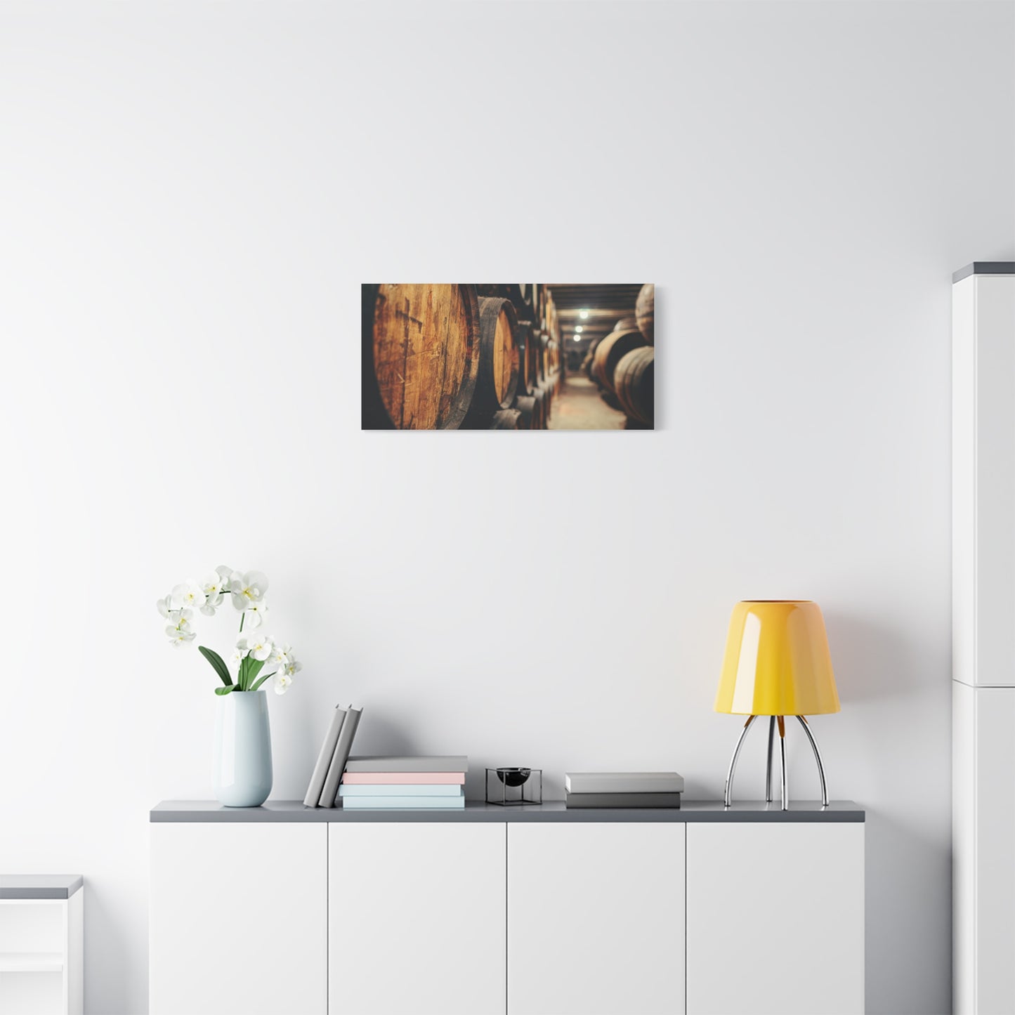 Rustic Wine Barrel Canvas Print