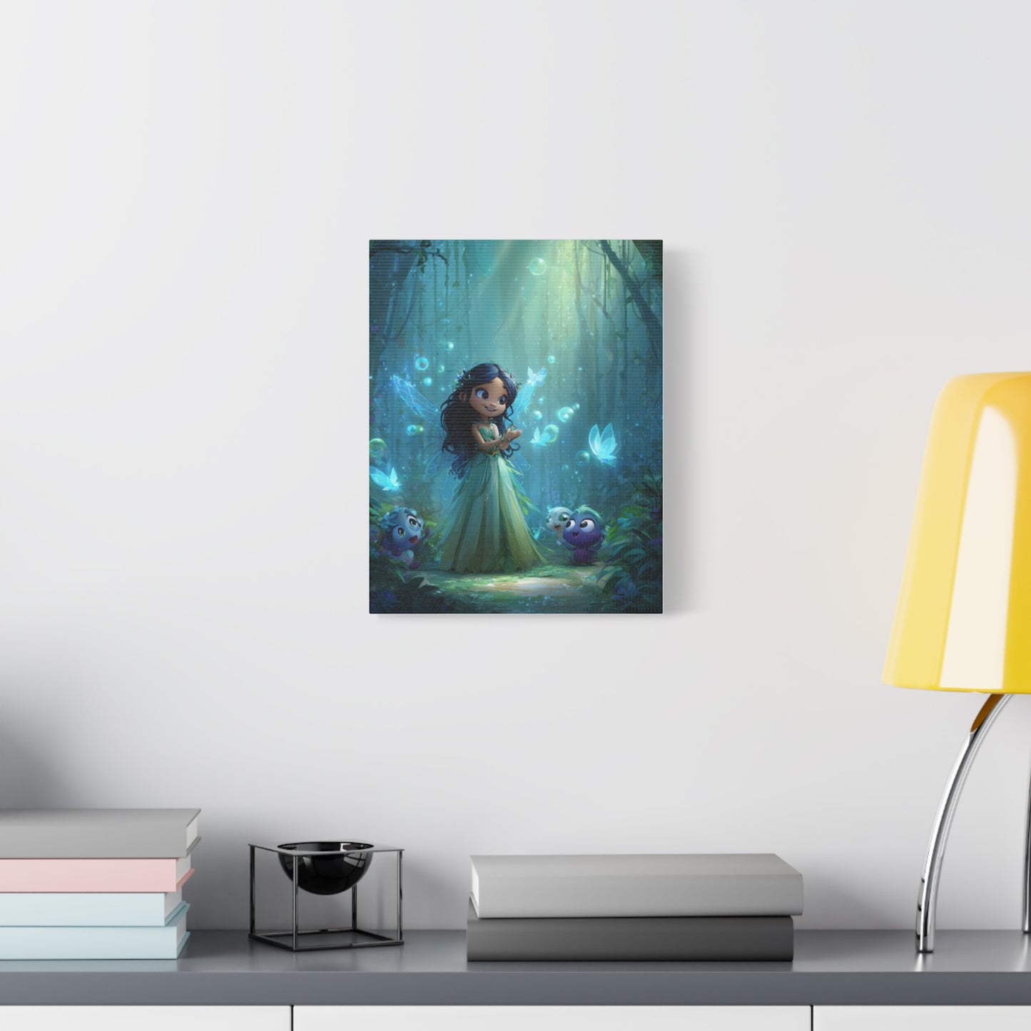 Whimsical Fairy Tale Canvas Wall Art, Enchanted Forest Decor, Fantasy Children's Room Wall Art, Magical Gift for Kids, Home Decor