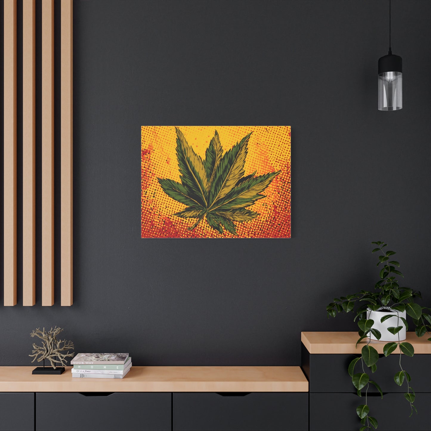Canvas Print Pop Art Marijuana Leaf