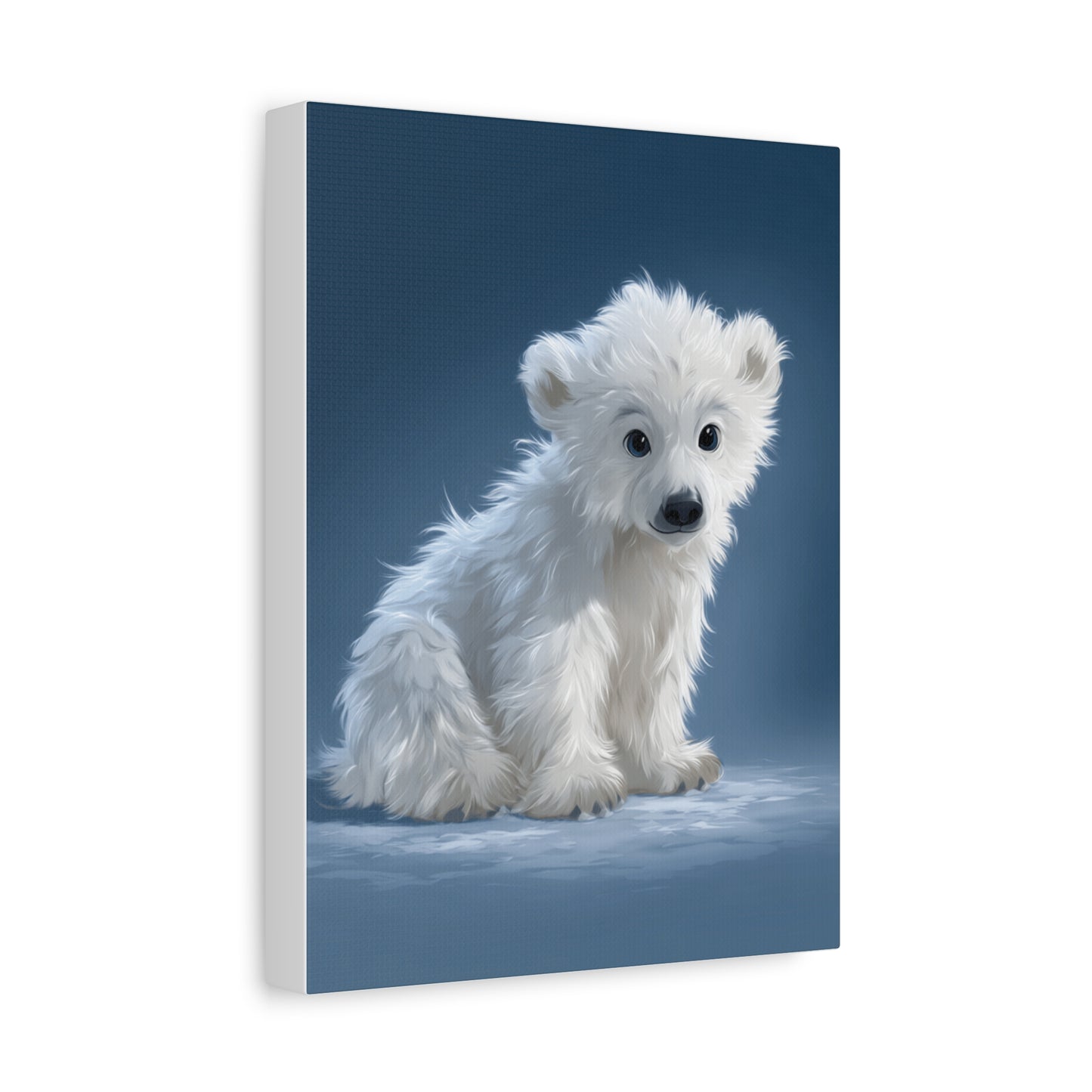Adorable Polar Bear Canvas Art | Cute Wall Decor, Gifts for Animal Lovers, Kids Room, Nursery Art, Winter Home Decor