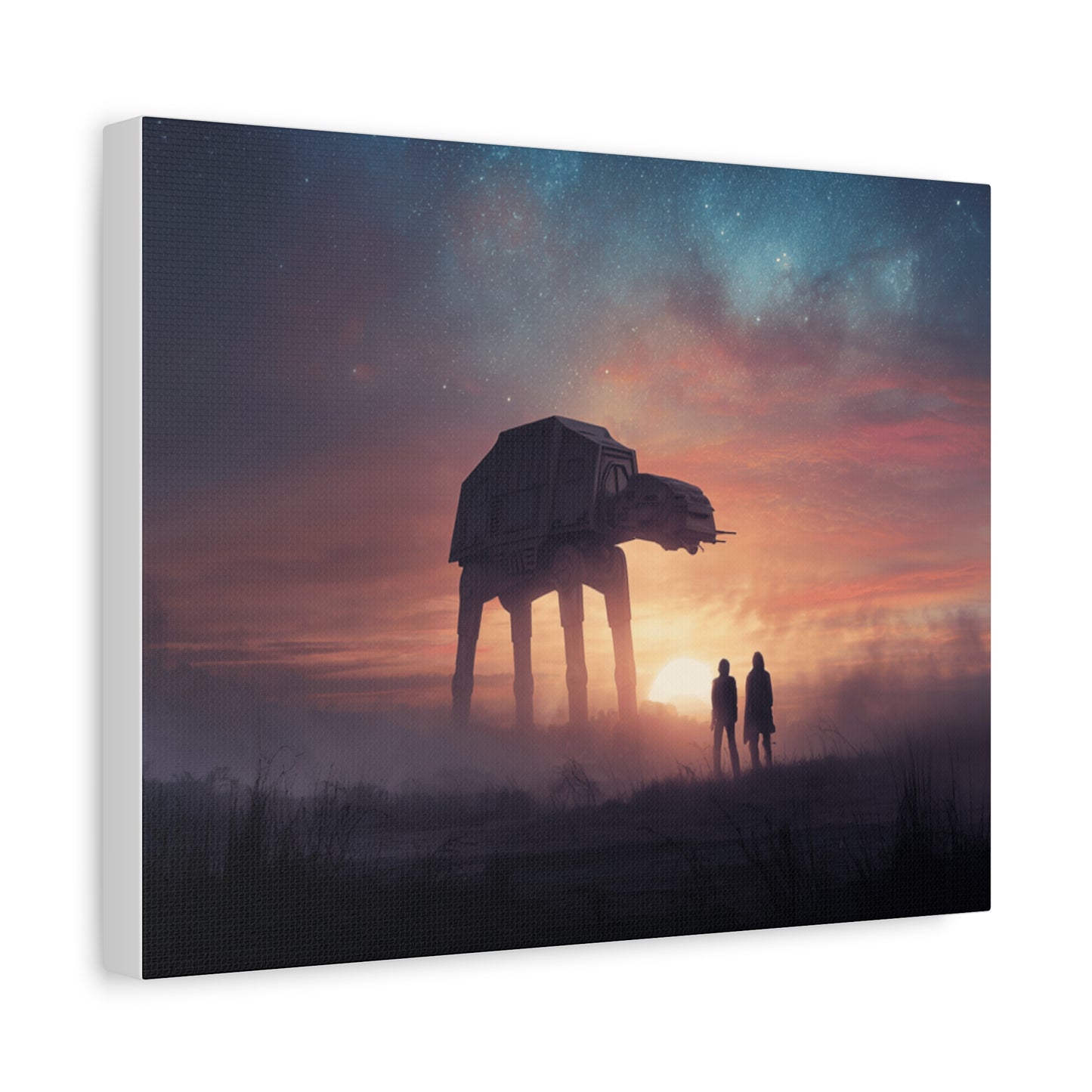 Star Wars Inspired Matte Canvas Art, Sci-Fi Wall Art, Modern Home Decor, Movie Lover Gift, Galactic Artwork