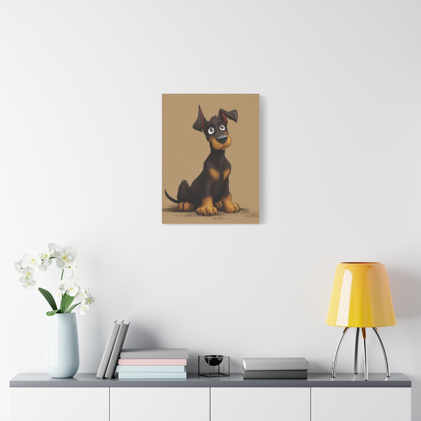 Custom Dog Portrait Canvas, Pet Decor, Dog Lover Gift, Cute Animal Art, Home Wall Art