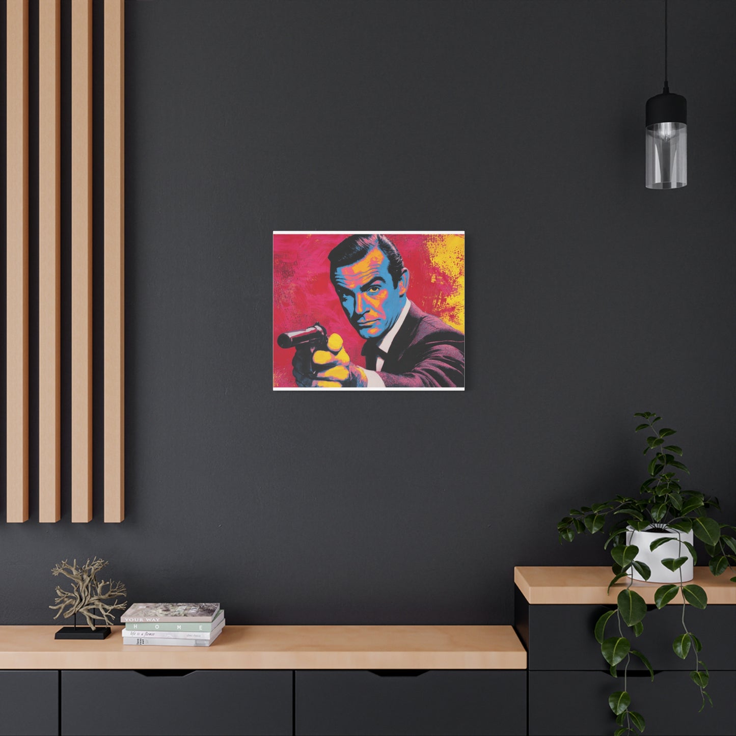 Vibrant Retro Canvas Art, Pop Culture Wall Decor, 60s Inspired Artwork, Unique Gift for Movie Lovers, Home Decoration