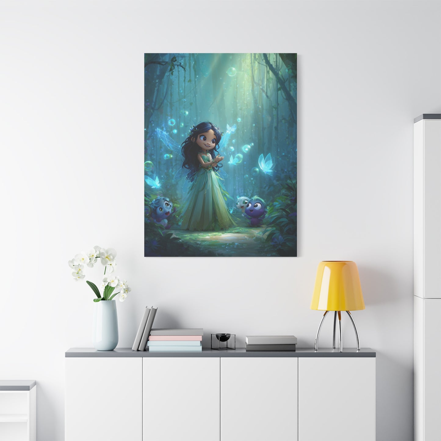 Whimsical Fairy Tale Canvas Wall Art, Enchanted Forest Decor, Fantasy Children's Room Wall Art, Magical Gift for Kids, Home Decor