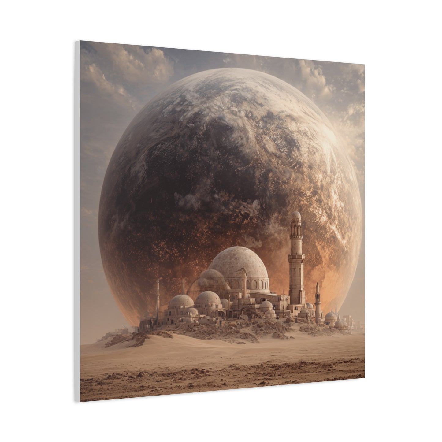 Cosmic Landscape Canvas Art, Wall Decor, Celestial Print, Space Artwork, Home Decoration, Gift for Science Fiction Lovers