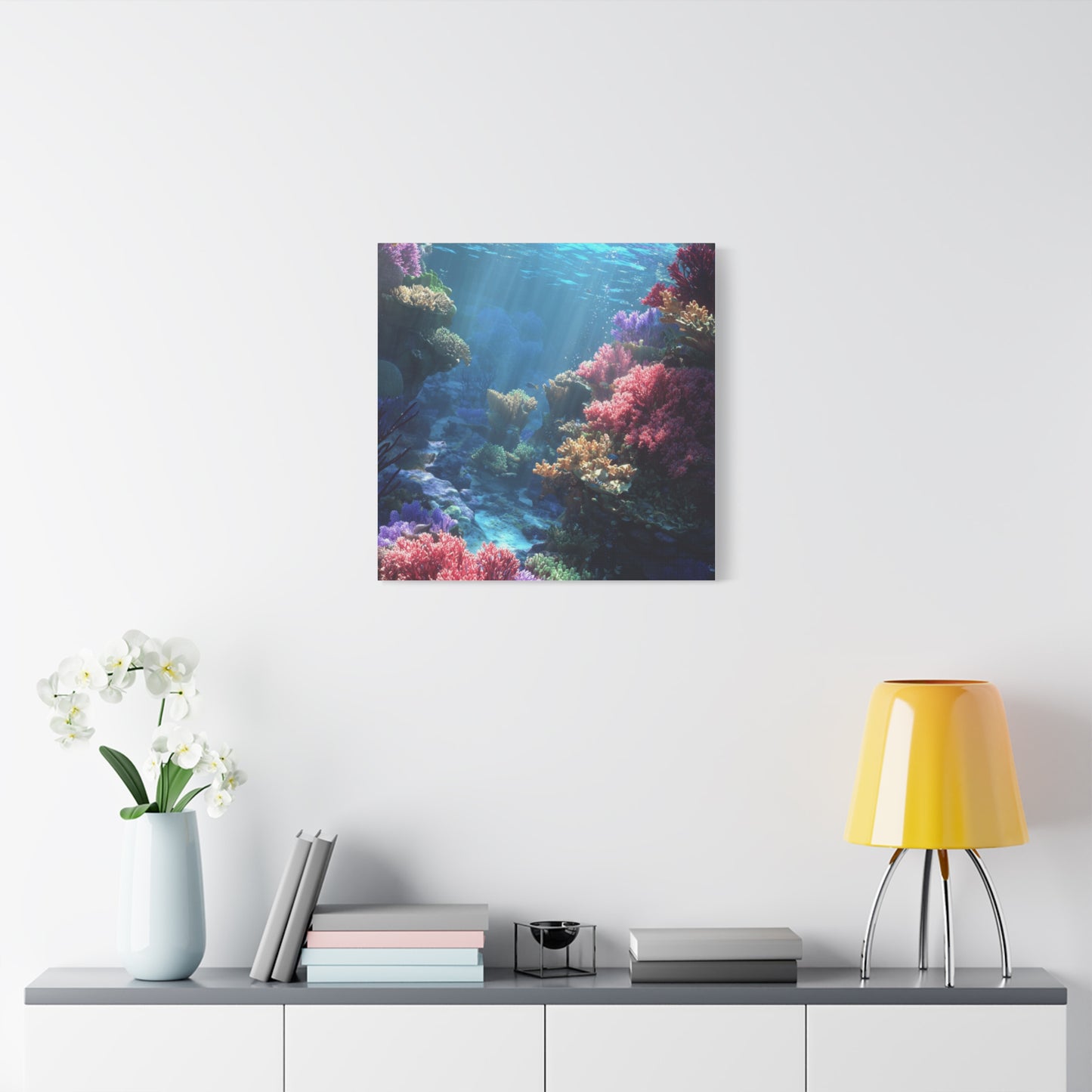 Vibrant Coral Reef Canvas Art, Underwater Decor, Ocean Wall Art, Beach House Decor, Gift for Ocean Lovers