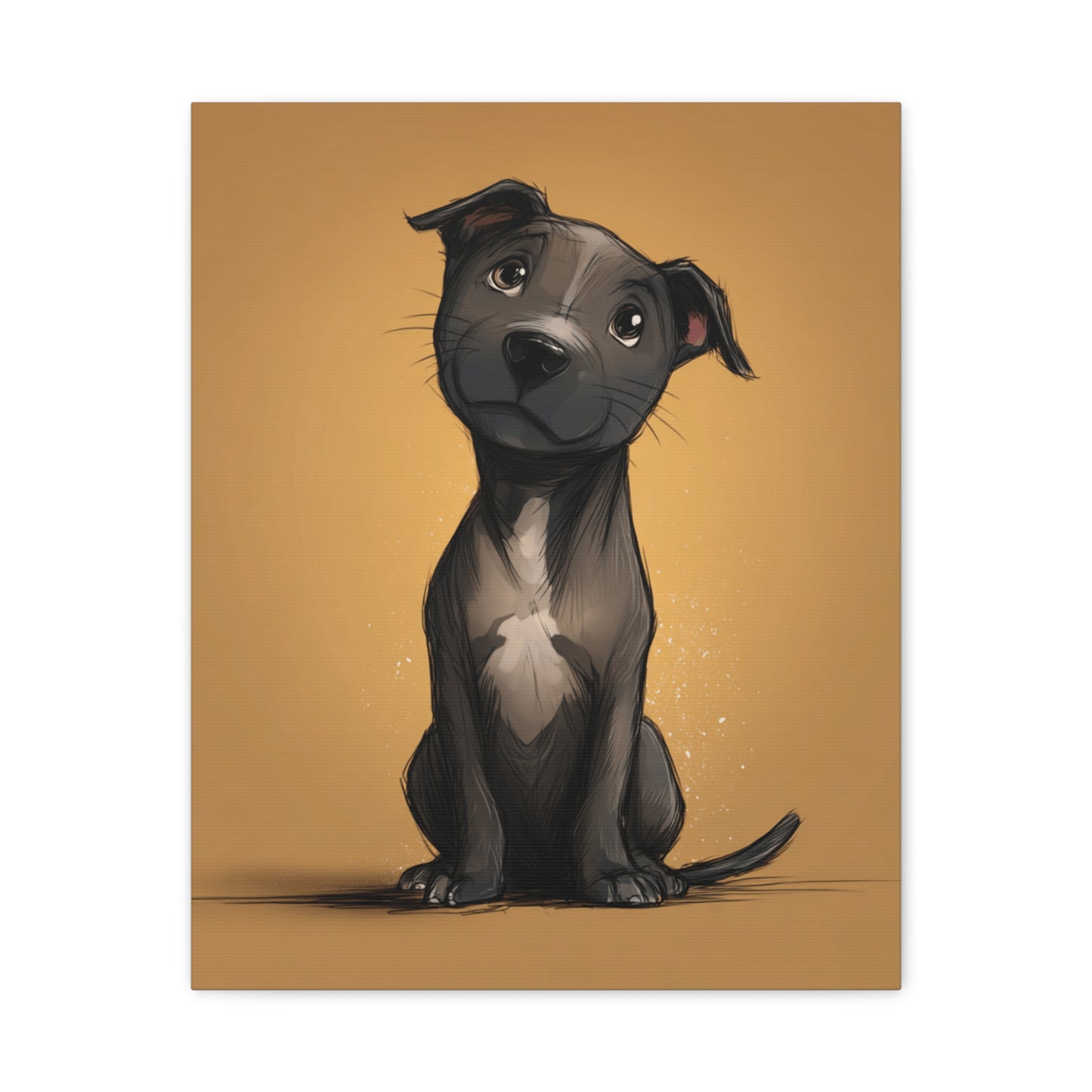 Adorable Dog Art Canvas Print, Perfect for Pet Lovers, Home Décor, Dog Memory, Gift for Animal Lovers, Unique Wall Art