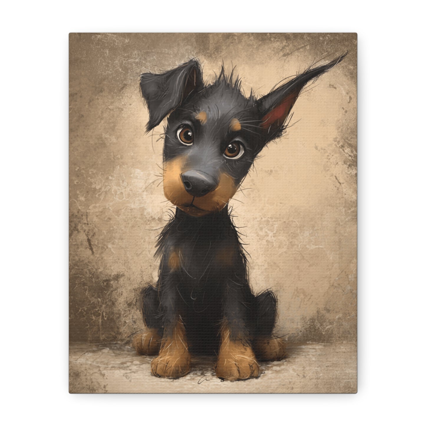 Pet Portrait Canvas, Dog Art Print, Wall Decor, Puppy Lover Gift, Animal Artwork, Home Decoration, Dog Lover Gift