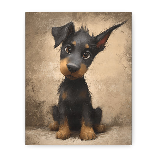 Pet Portrait Canvas, Dog Art Print, Wall Decor, Puppy Lover Gift, Animal Artwork, Home Decoration, Dog Lover Gift