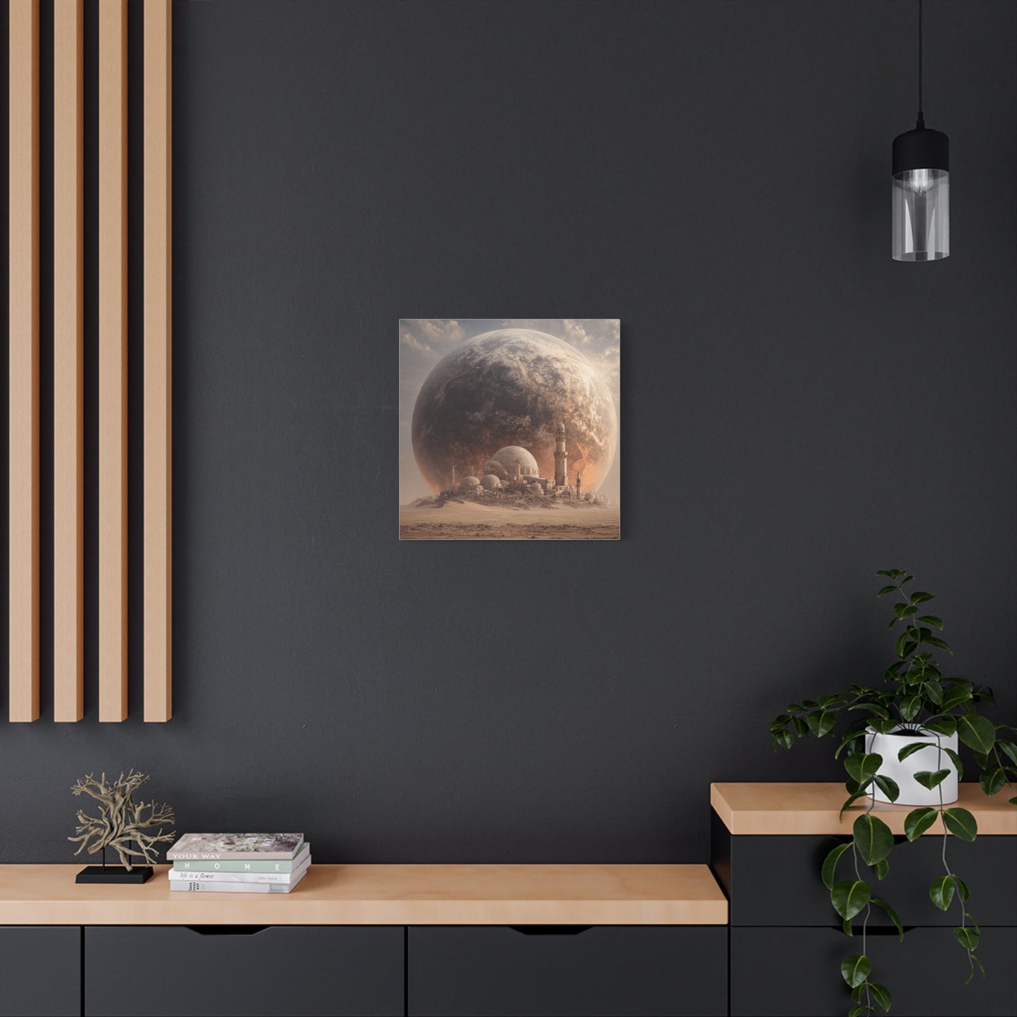 Cosmic Landscape Canvas Art, Wall Decor, Celestial Print, Space Artwork, Home Decoration, Gift for Science Fiction Lovers