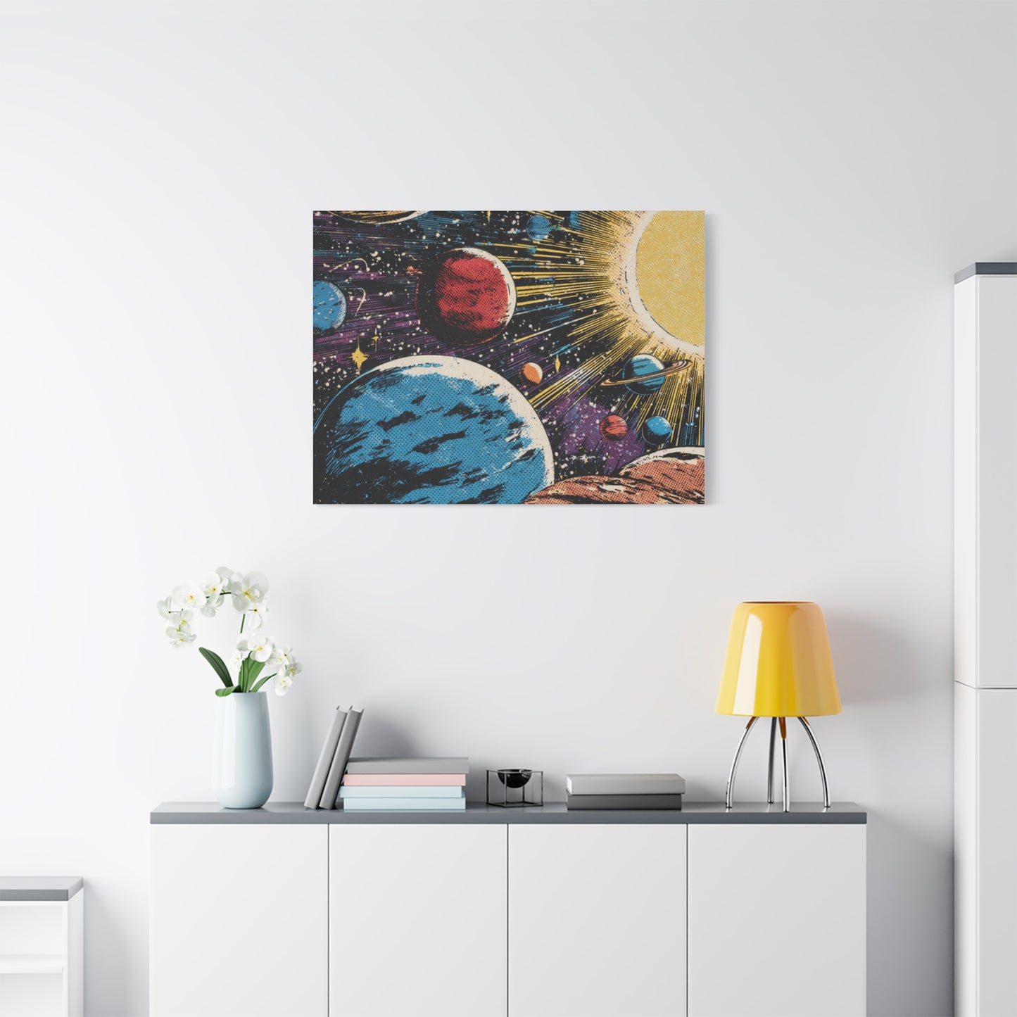 Canvas Print - Comic Book Style Planets