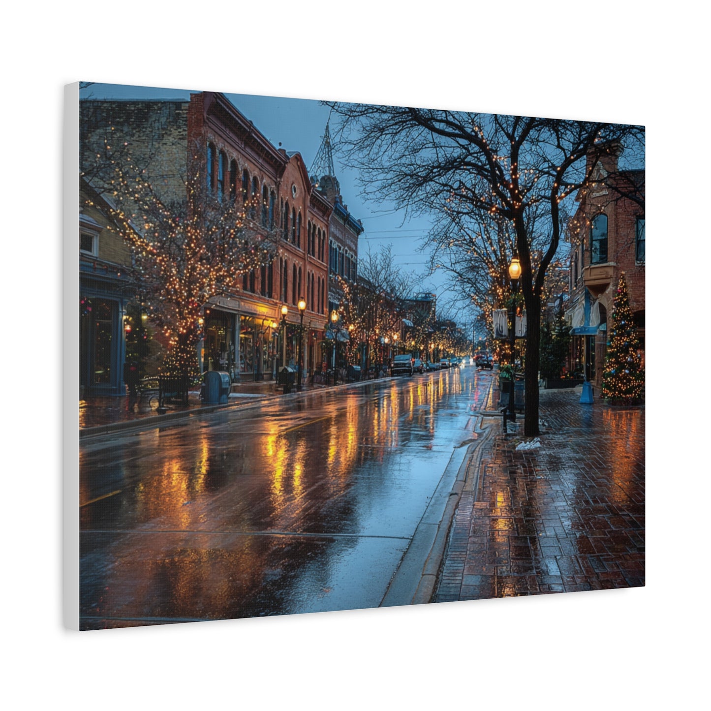 Canvas Print Winter Scene Holland Michigan Christmas