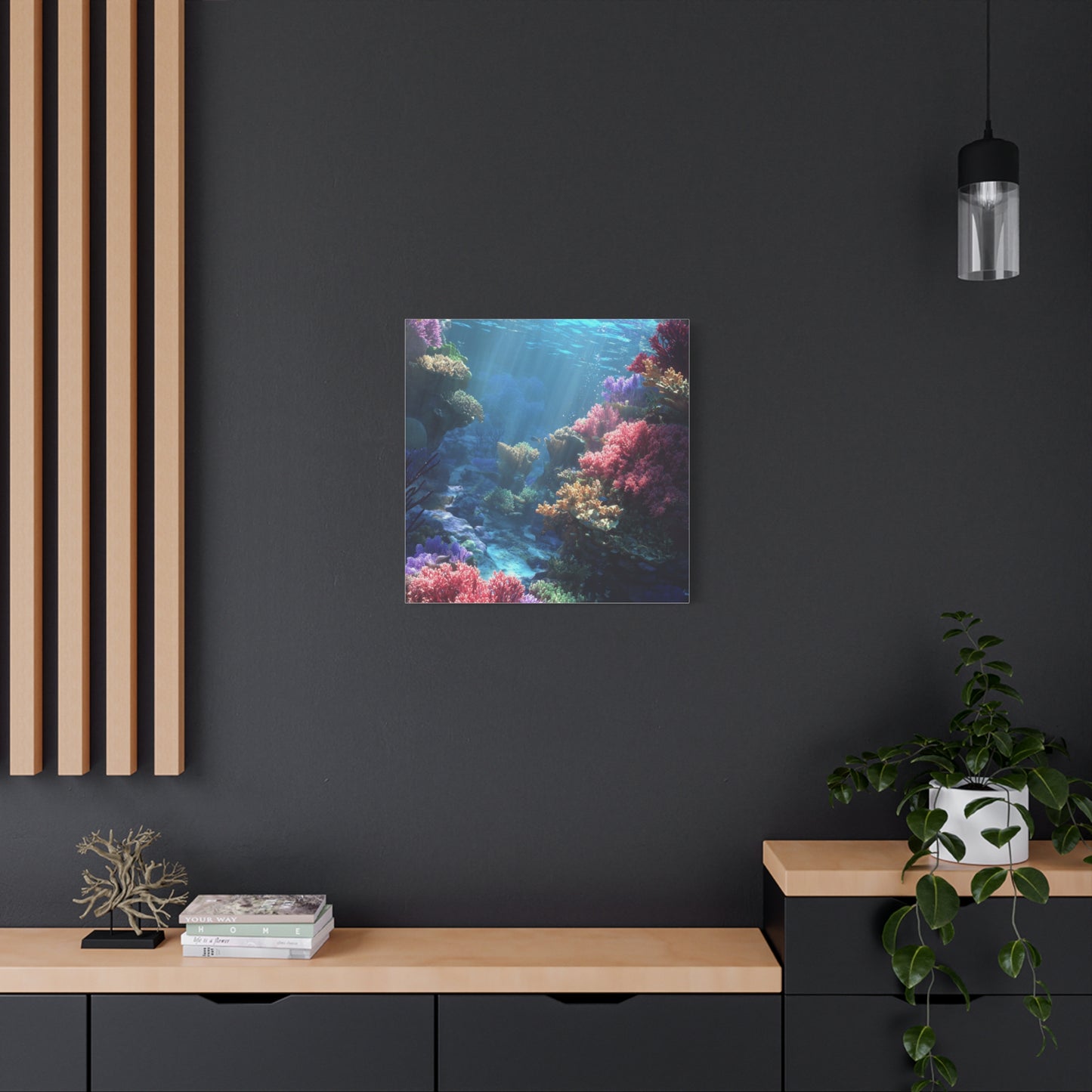 Vibrant Coral Reef Canvas Art, Underwater Decor, Ocean Wall Art, Beach House Decor, Gift for Ocean Lovers