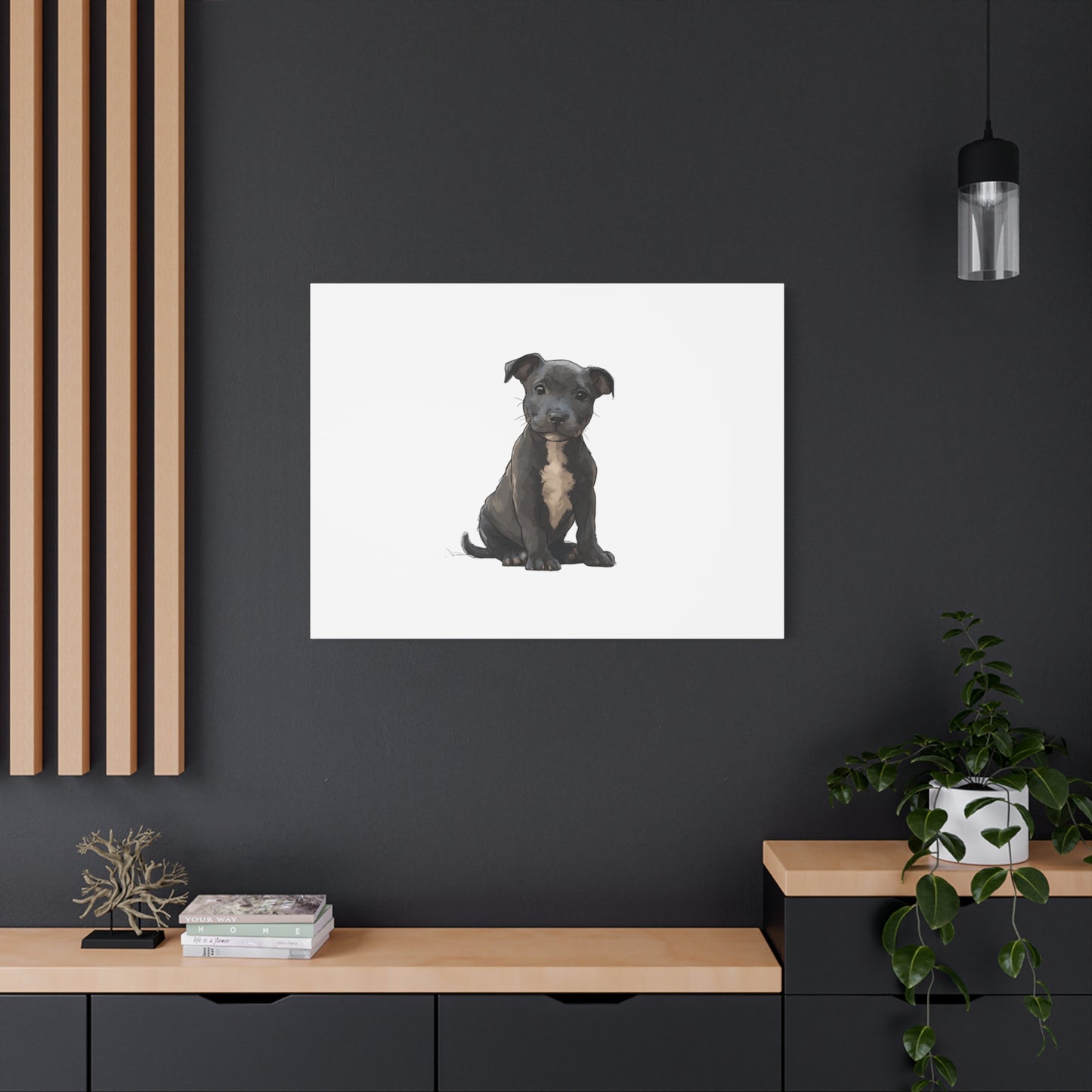 Dog Portrait Canvas Wall Art, Pet Lover Gift, Home Decor, Puppy Artwork, Animal Lover Canvas, Pet Memorial