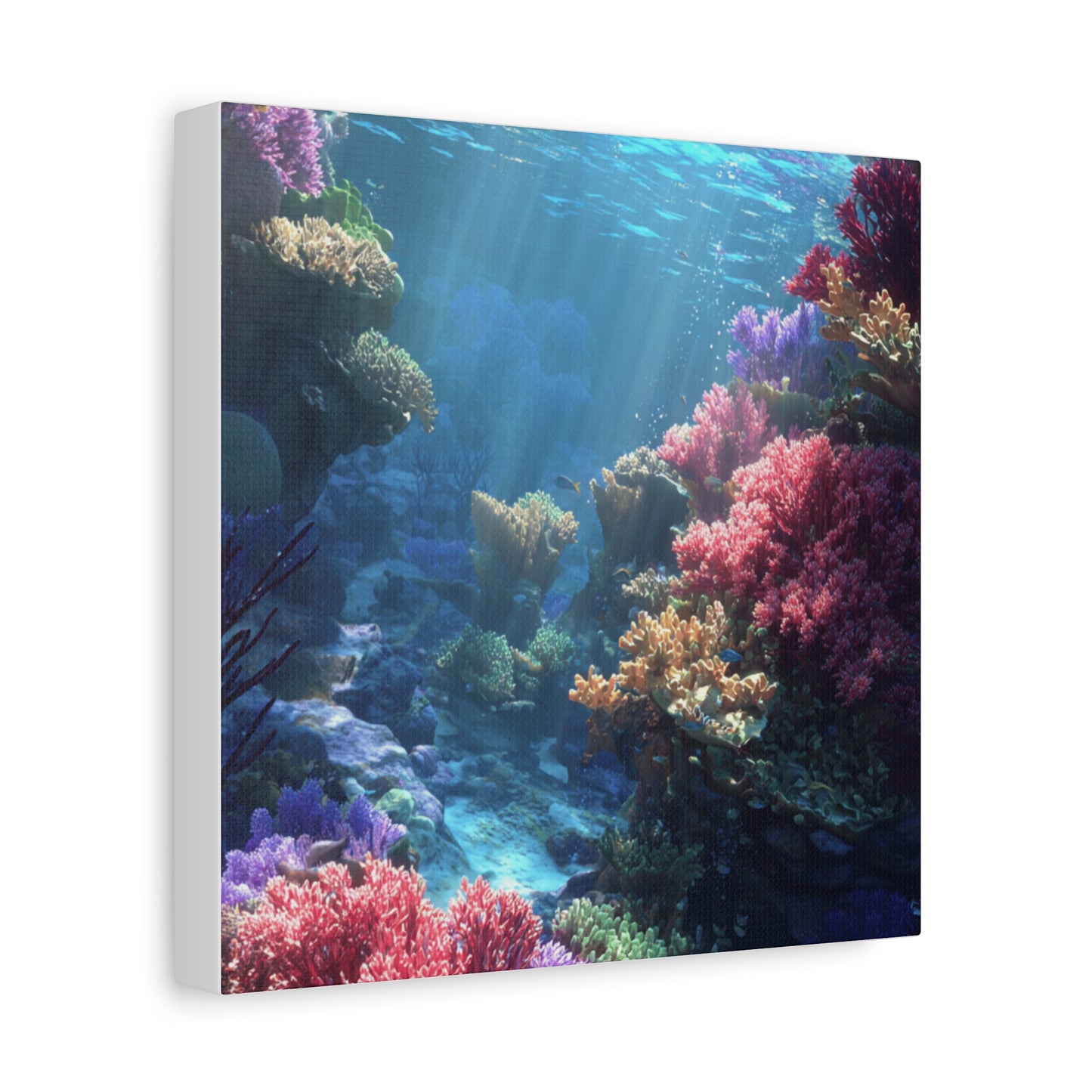 Vibrant Coral Reef Canvas Art, Underwater Decor, Ocean Wall Art, Beach House Decor, Gift for Ocean Lovers