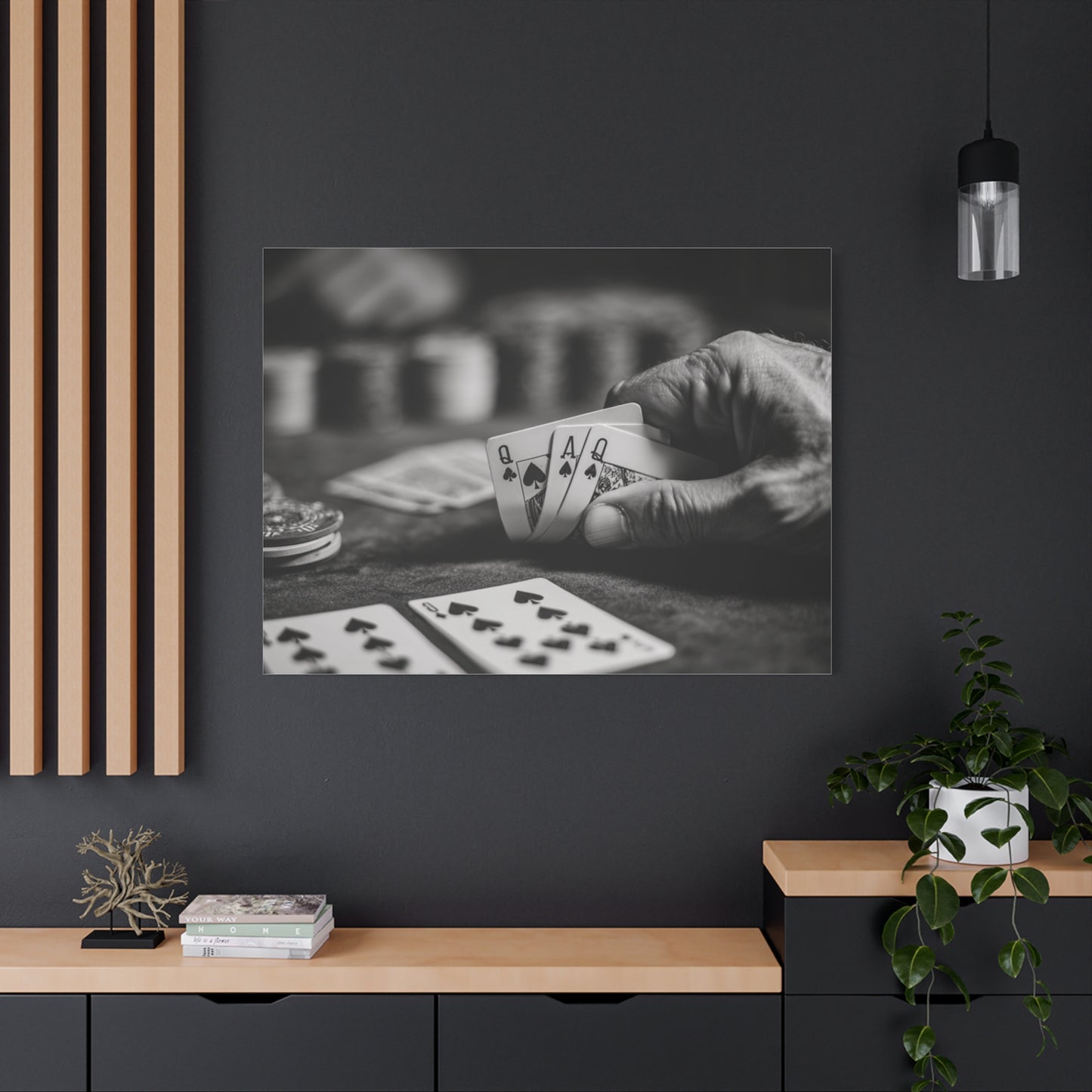 Poker Player Canvas Wall Art