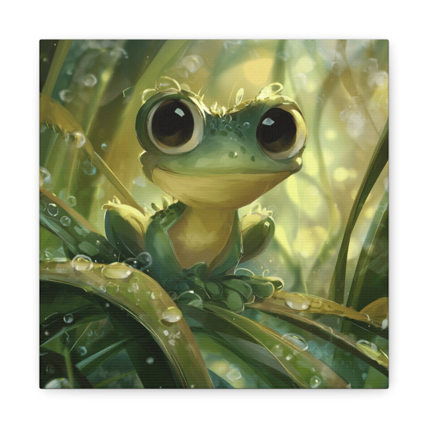 Whimsical Frog Wall Art Print, Nature Decor, Kids Room, Animal Lover Gift, Playful Home Decor, Nursery Wall Art