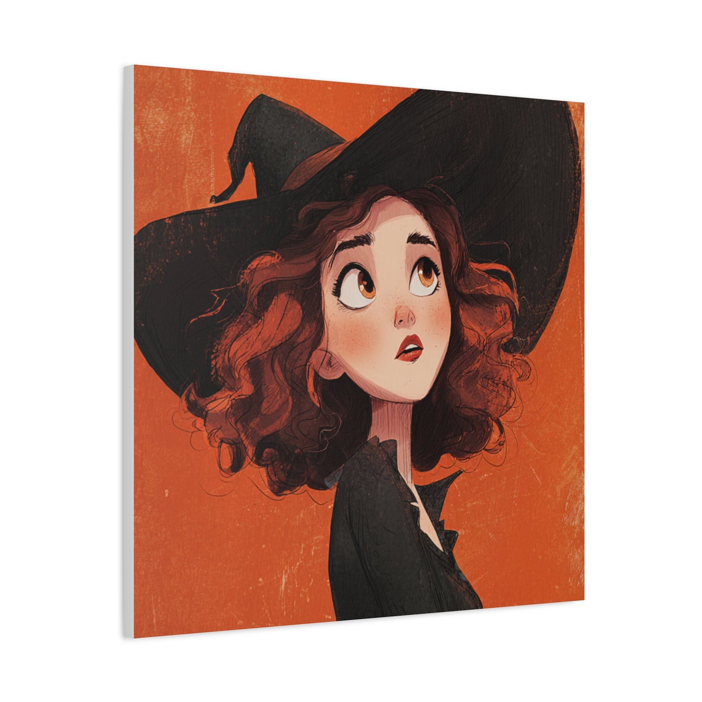 Whimsical Witch Canvas Print, Halloween Decor, Art for Home, Gift for Witches, Fall Wall Art, Magic Lover's Gift