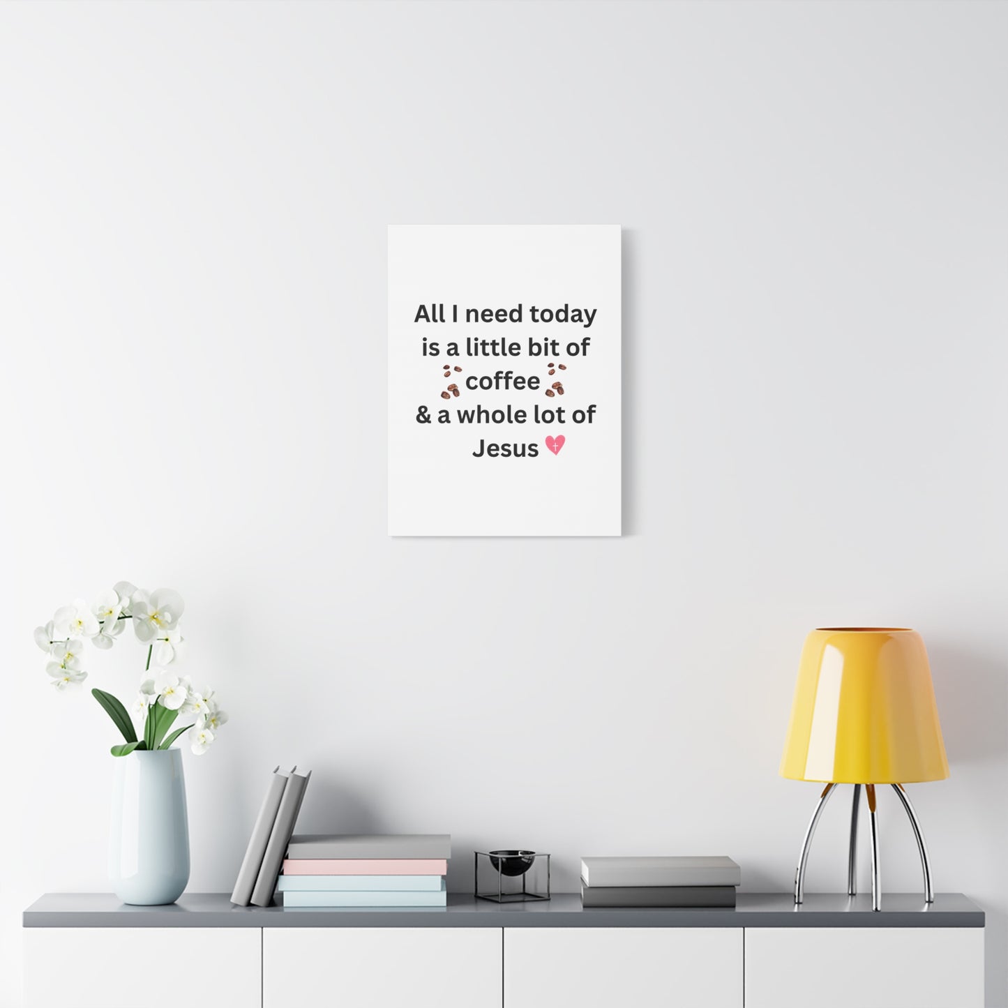 Coffee and Jesus Wall Art Canvas