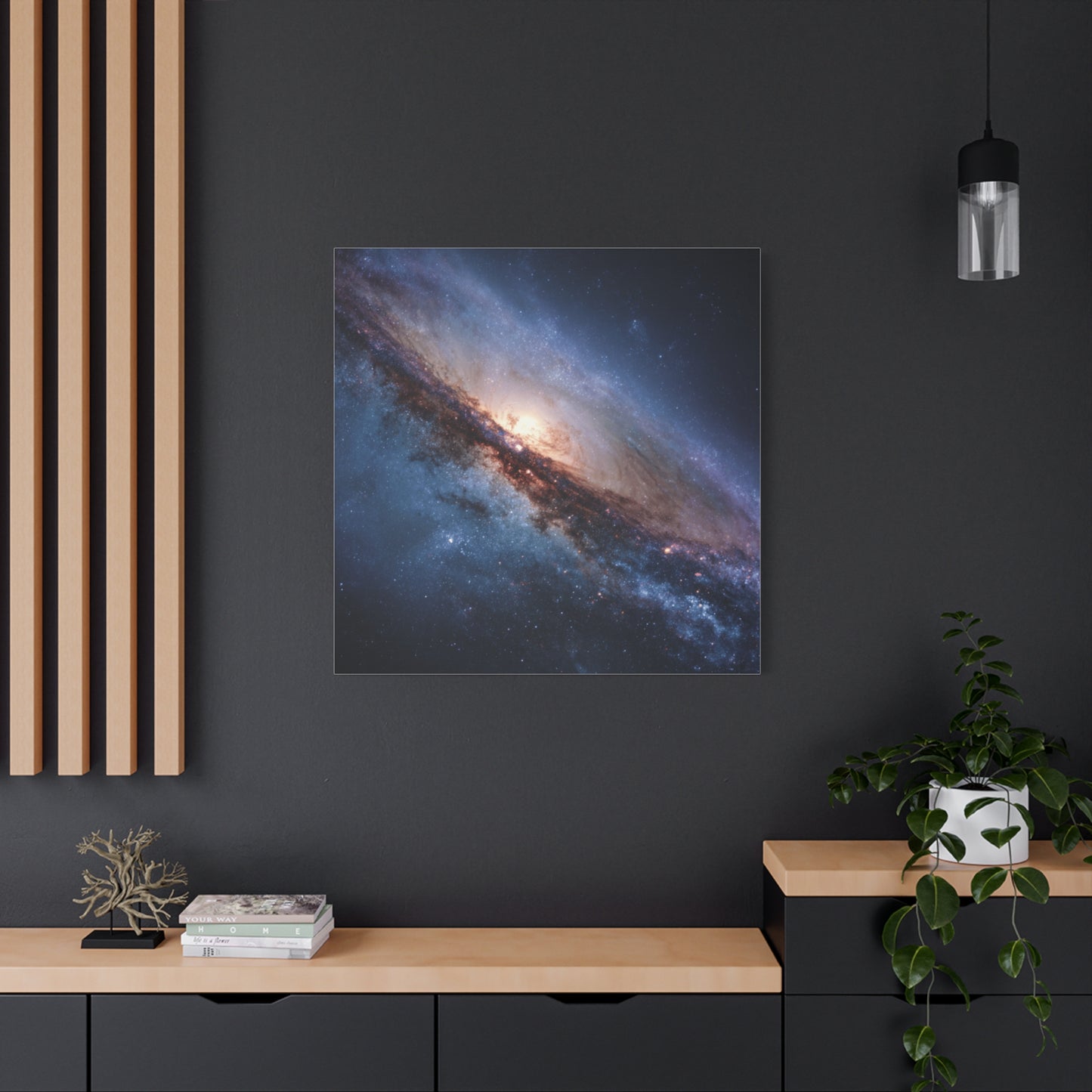Galaxy Wall Art, Stretched Canvas Print, Cosmic Decor, Space Art, Home Gallery