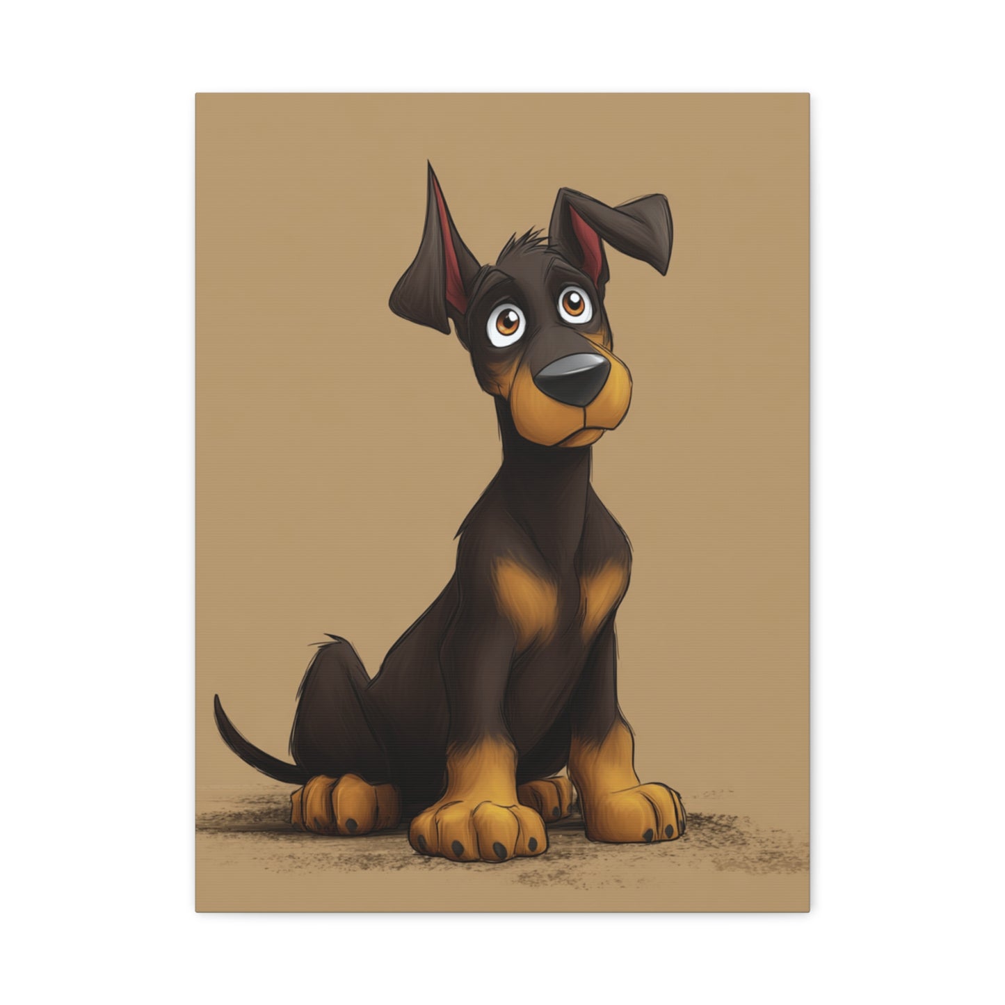 Custom Dog Portrait Canvas, Pet Decor, Dog Lover Gift, Cute Animal Art, Home Wall Art