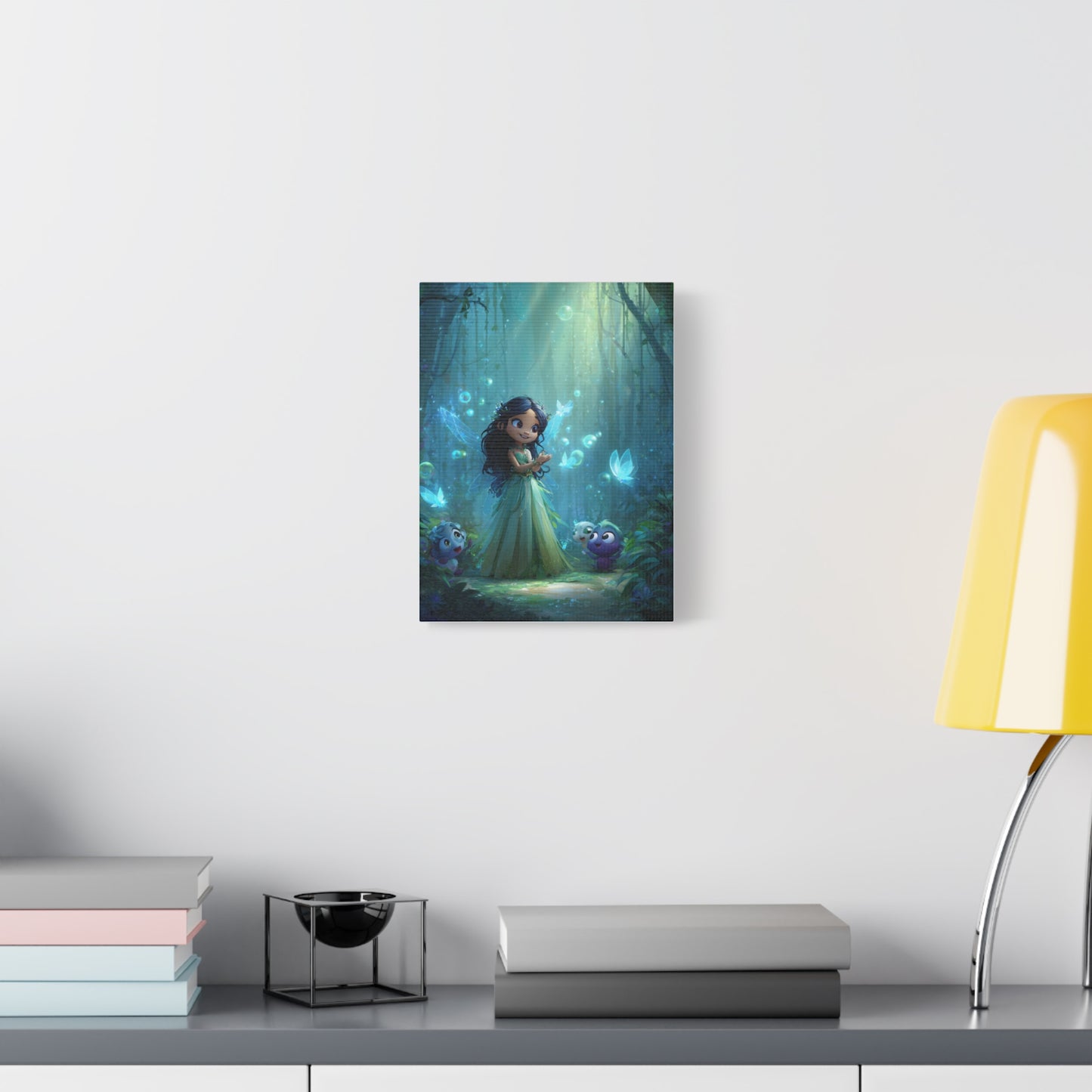 Whimsical Fairy Tale Canvas Wall Art, Enchanted Forest Decor, Fantasy Children's Room Wall Art, Magical Gift for Kids, Home Decor