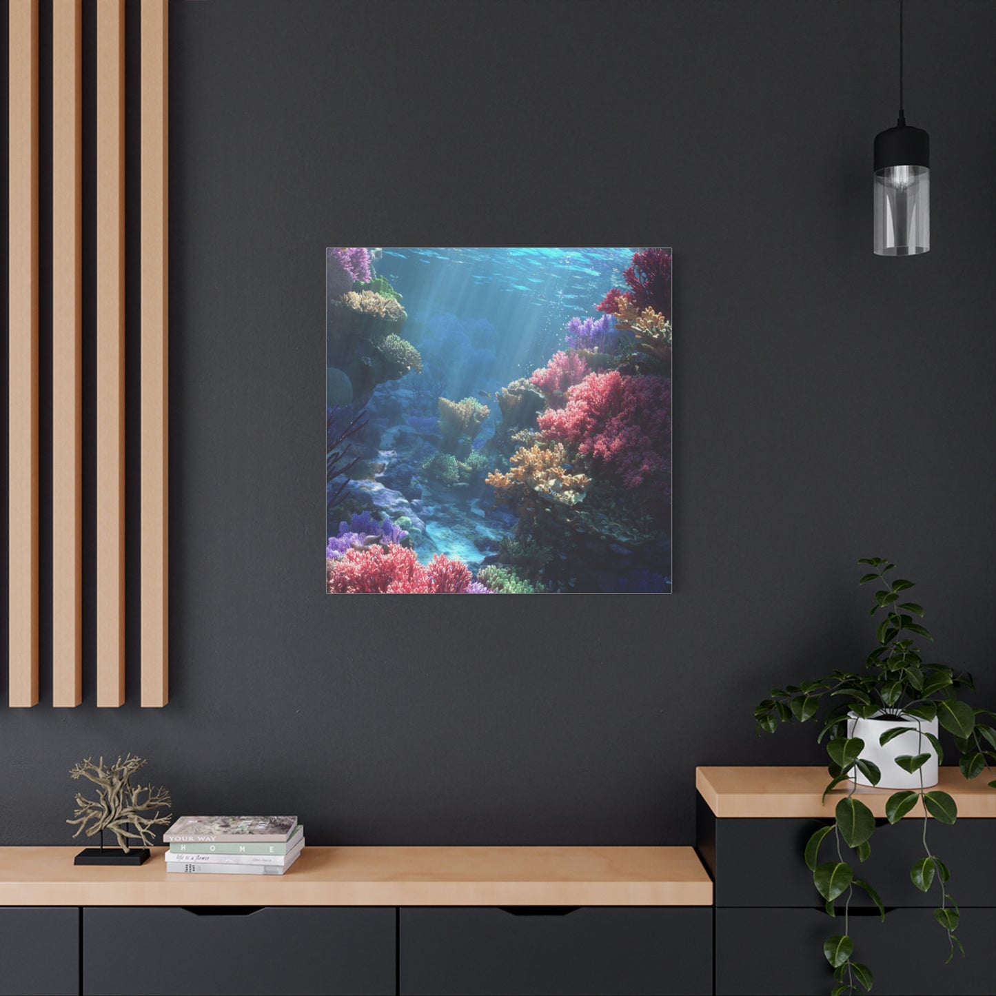 Vibrant Coral Reef Canvas Art, Underwater Decor, Ocean Wall Art, Beach House Decor, Gift for Ocean Lovers