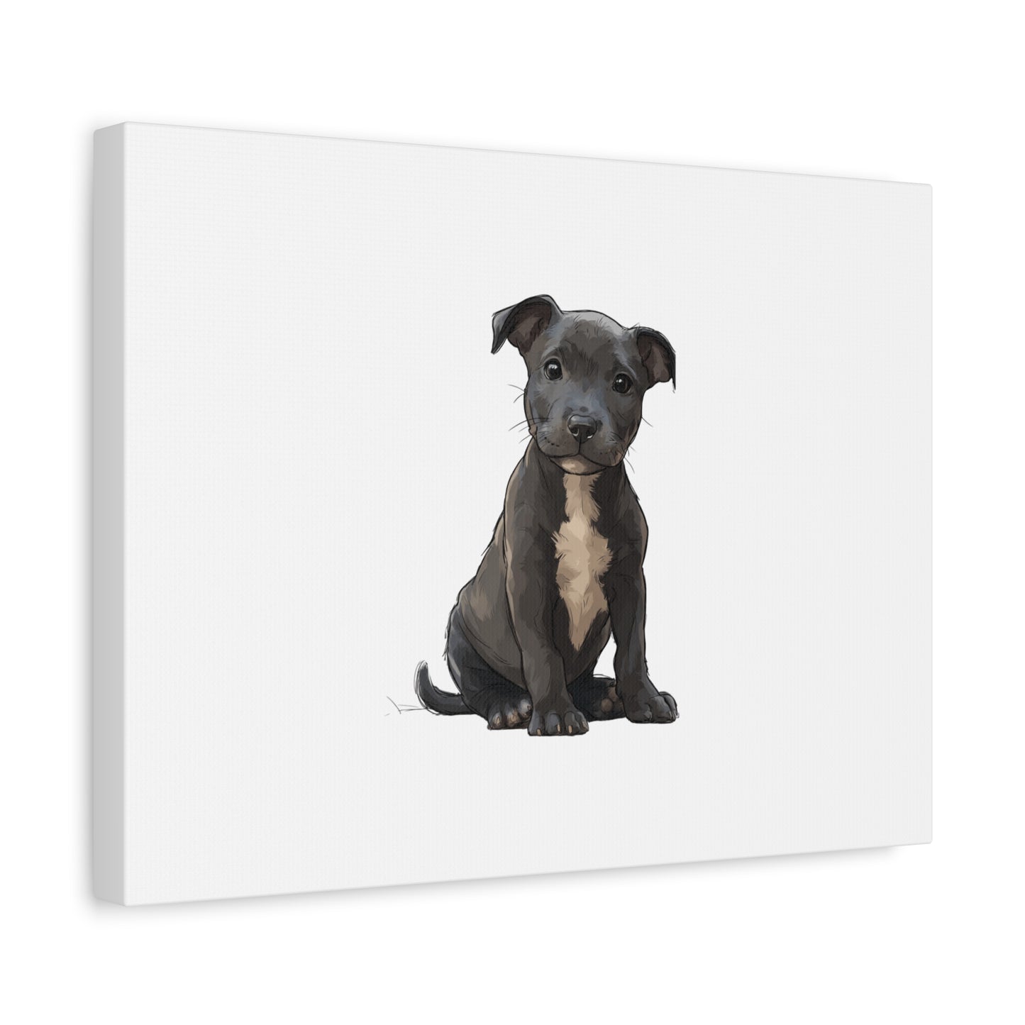 Dog Portrait Canvas Wall Art, Pet Lover Gift, Home Decor, Puppy Artwork, Animal Lover Canvas, Pet Memorial