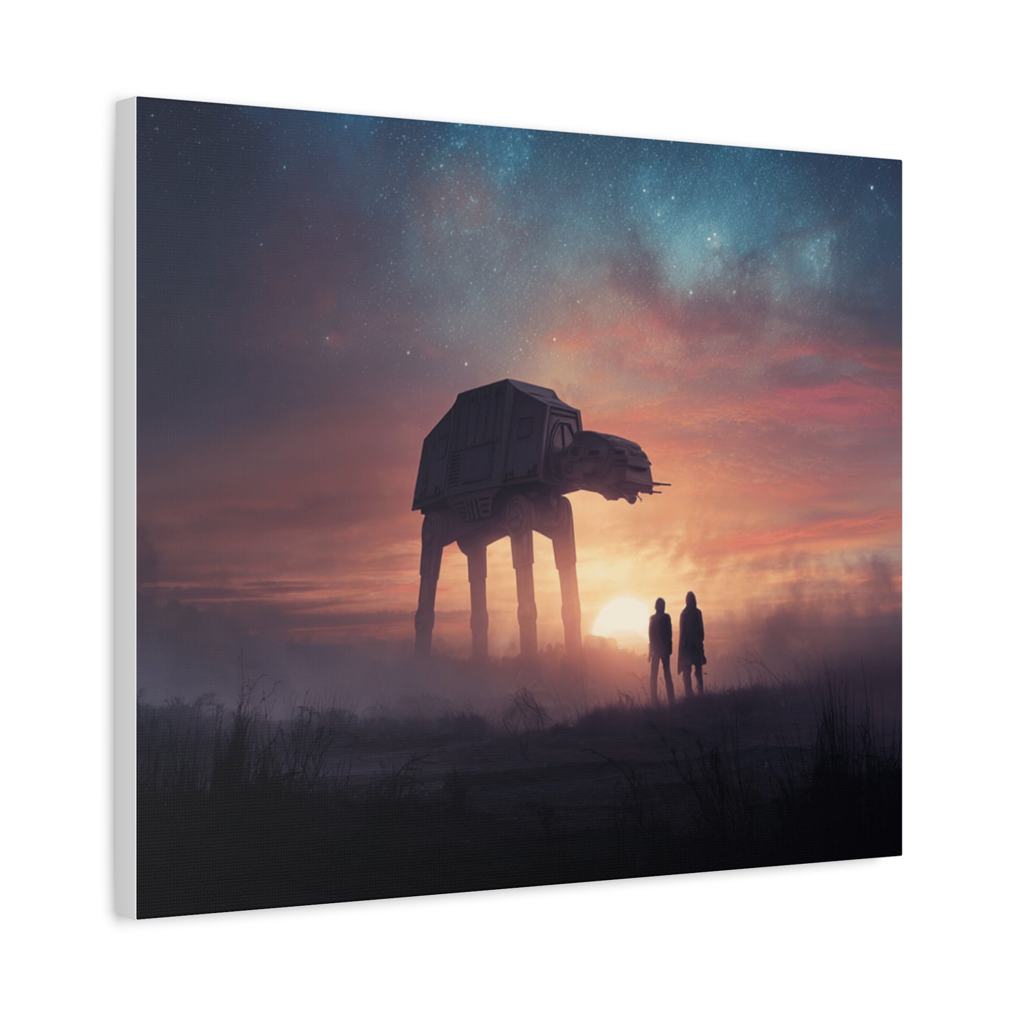 Star Wars Inspired Matte Canvas Art, Sci-Fi Wall Art, Modern Home Decor, Movie Lover Gift, Galactic Artwork