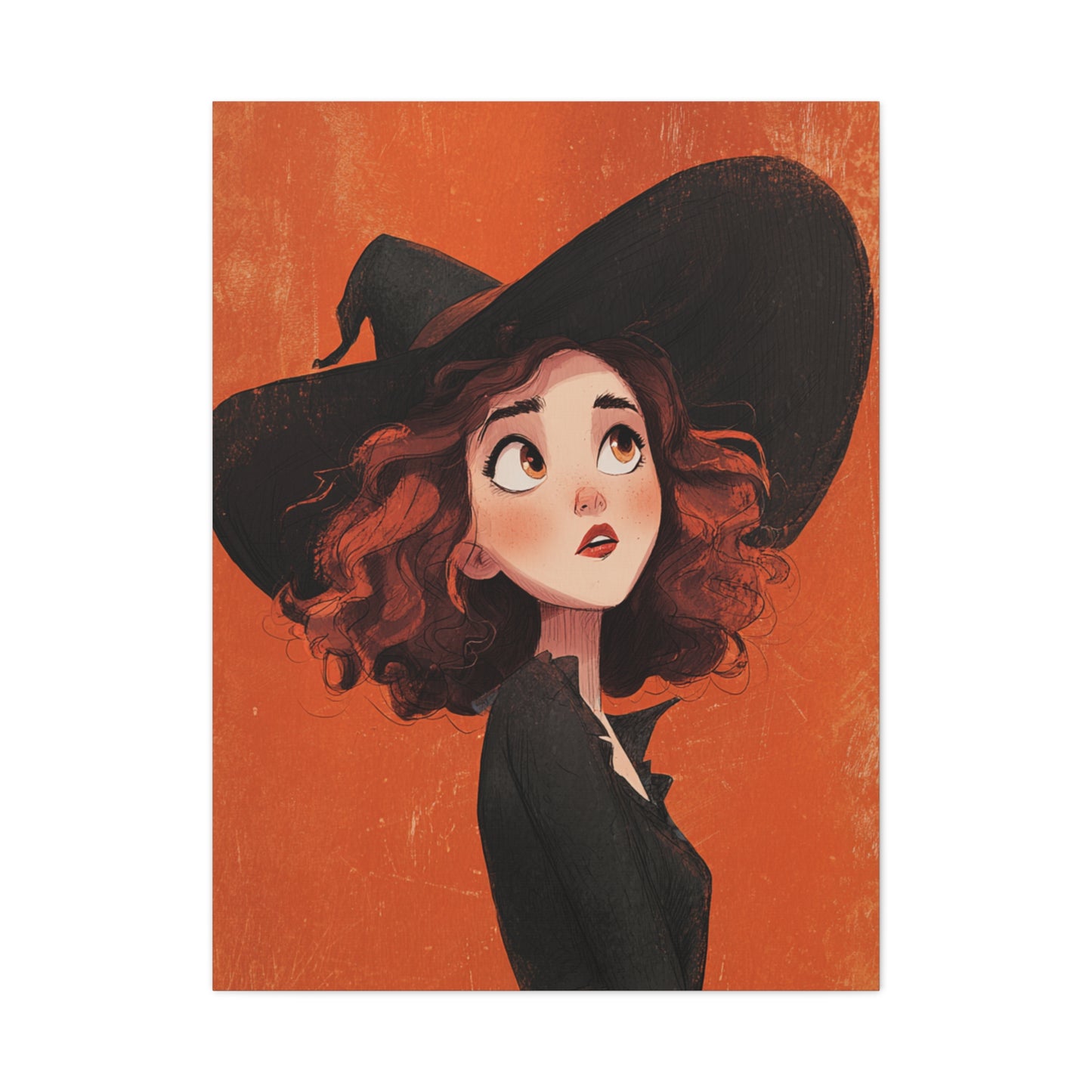 Whimsical Witch Canvas Print, Halloween Decor, Art for Home, Gift for Witches, Fall Wall Art, Magic Lover's Gift