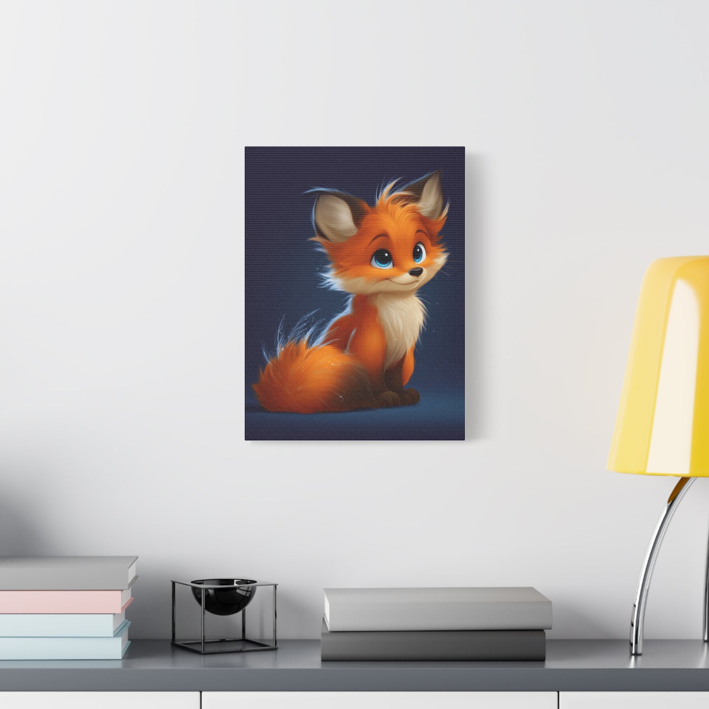 Whimsical Fox Canvas Art Print, Cute Wall Decor, Animal Lover Gift, Children's Room Decor, Nursery Wall Art, Fox Artwork