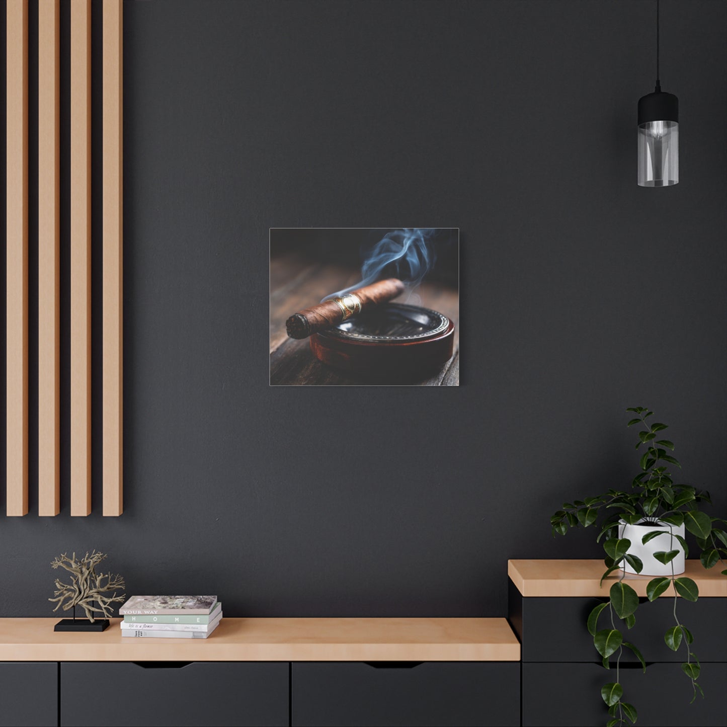 Cigar Smoke Wall Art Canvas