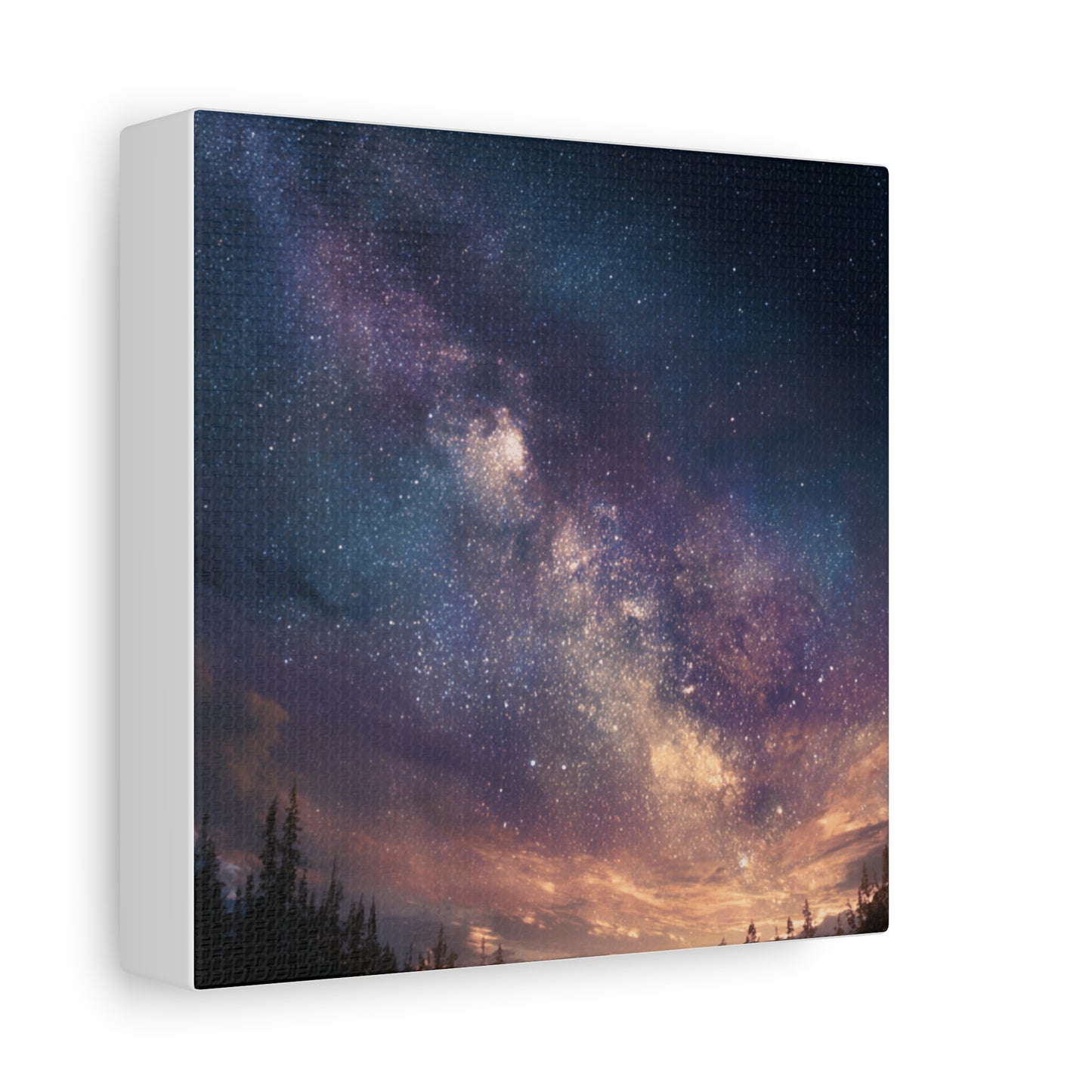 Galactic Night Matte Canvas Print, Cosmic Wall Art for Home Decor, Celestial Decor, Starry Night Art, Space Lover Gift, Bedroom Wall Art