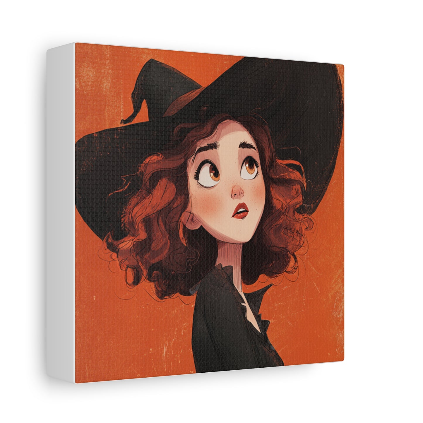 Whimsical Witch Canvas Print, Halloween Decor, Art for Home, Gift for Witches, Fall Wall Art, Magic Lover's Gift