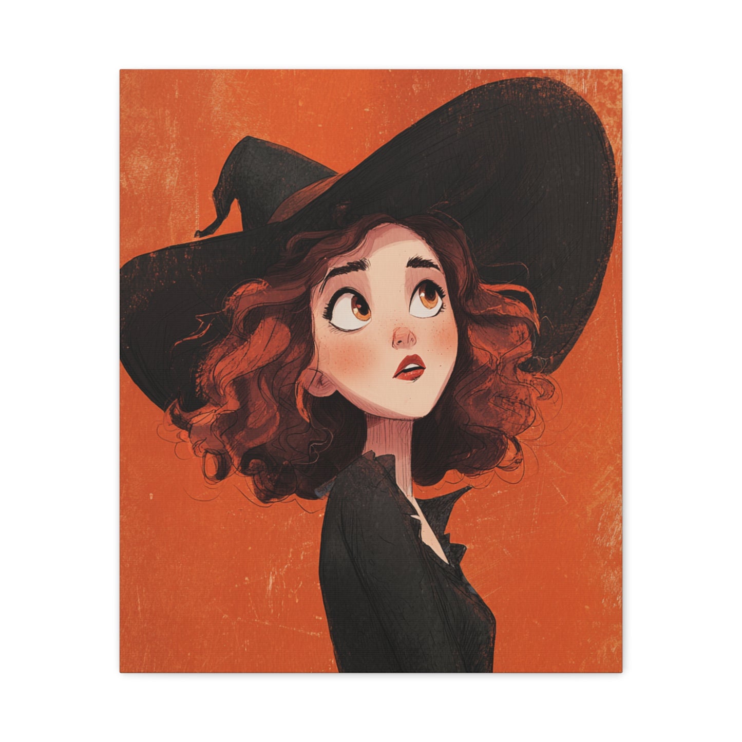 Whimsical Witch Canvas Print, Halloween Decor, Art for Home, Gift for Witches, Fall Wall Art, Magic Lover's Gift