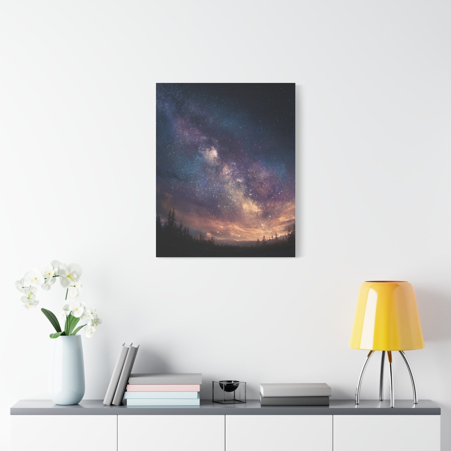 Galactic Night Matte Canvas Print, Cosmic Wall Art for Home Decor, Celestial Decor, Starry Night Art, Space Lover Gift, Bedroom Wall Art