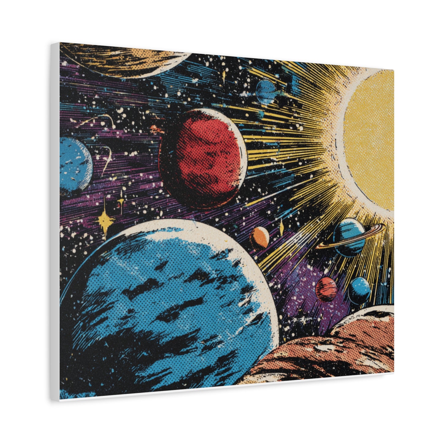 Canvas Print - Comic Book Style Planets