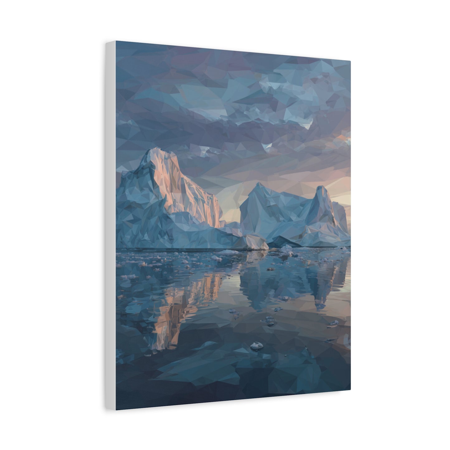 Stretched Canvas Art Print, Geometric Landscape Wall Decor, Minimalist Home Accent, Nature-Inspired Artwork, Unique Gift Idea