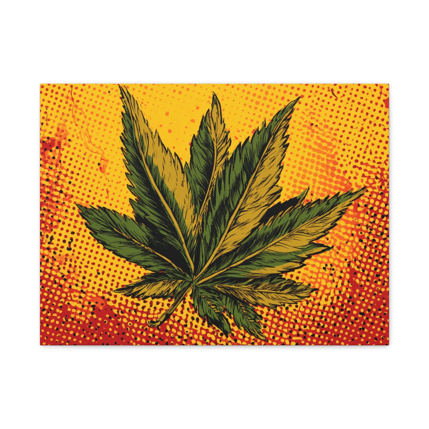 Canvas Print Pop Art Marijuana Leaf