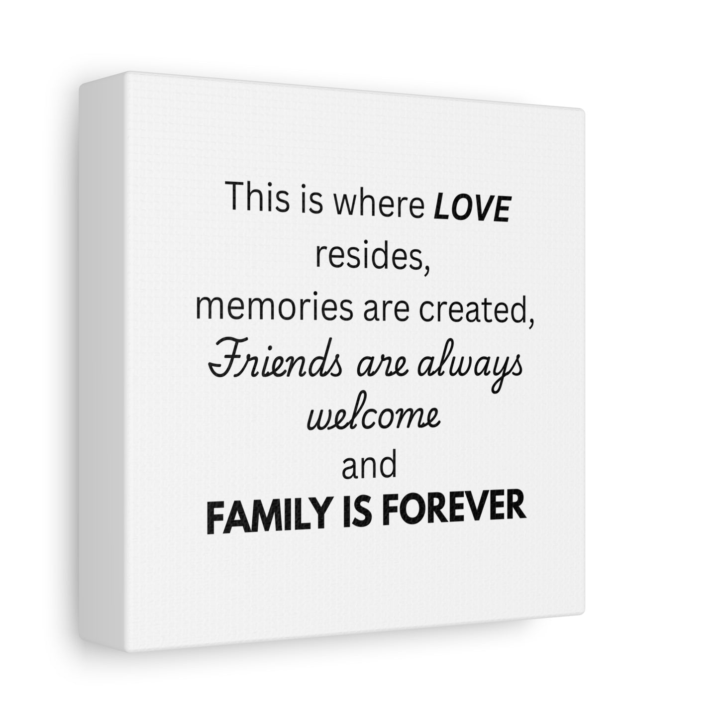 Love Family Canvas Artwork
