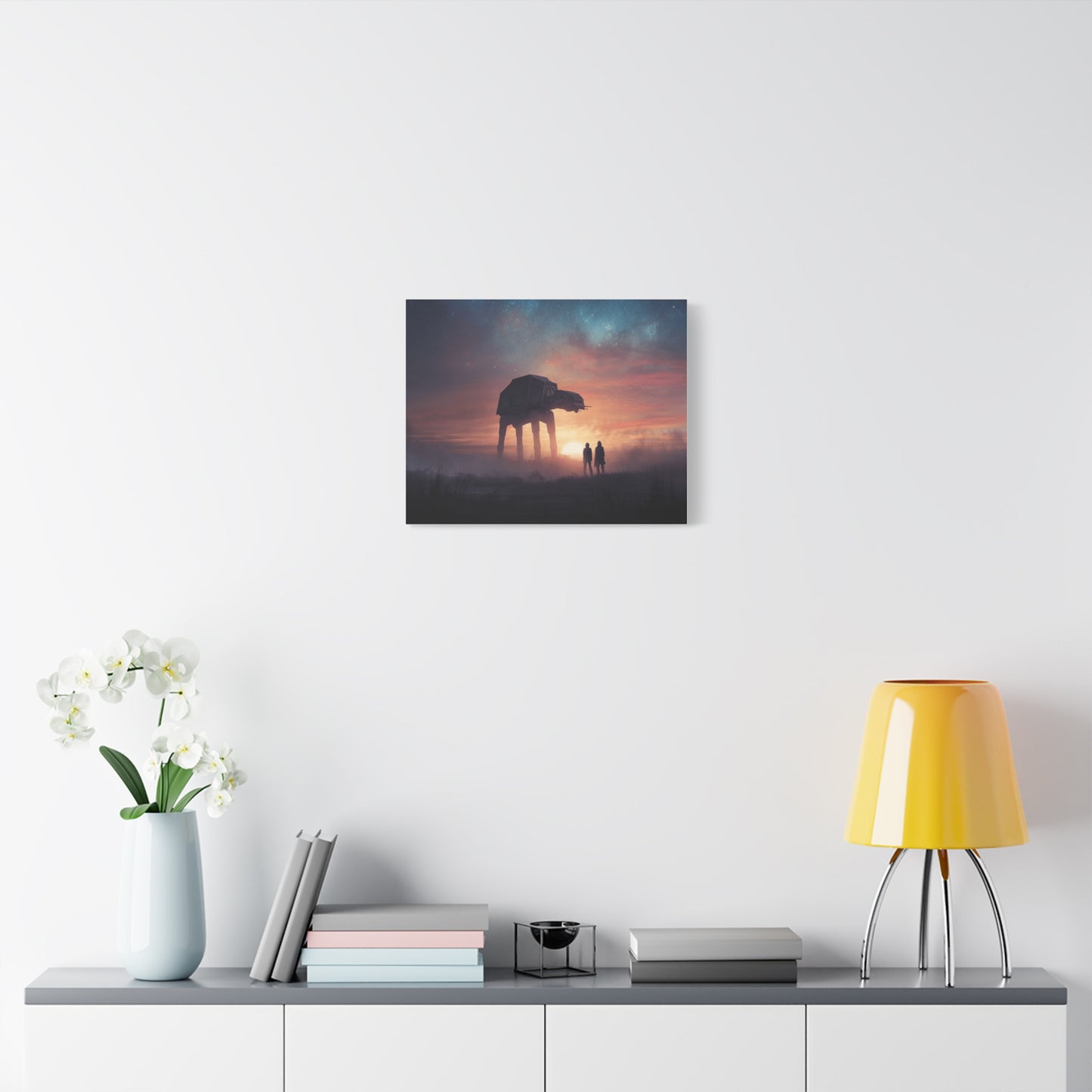 Star Wars Inspired Matte Canvas Art, Sci-Fi Wall Art, Modern Home Decor, Movie Lover Gift, Galactic Artwork