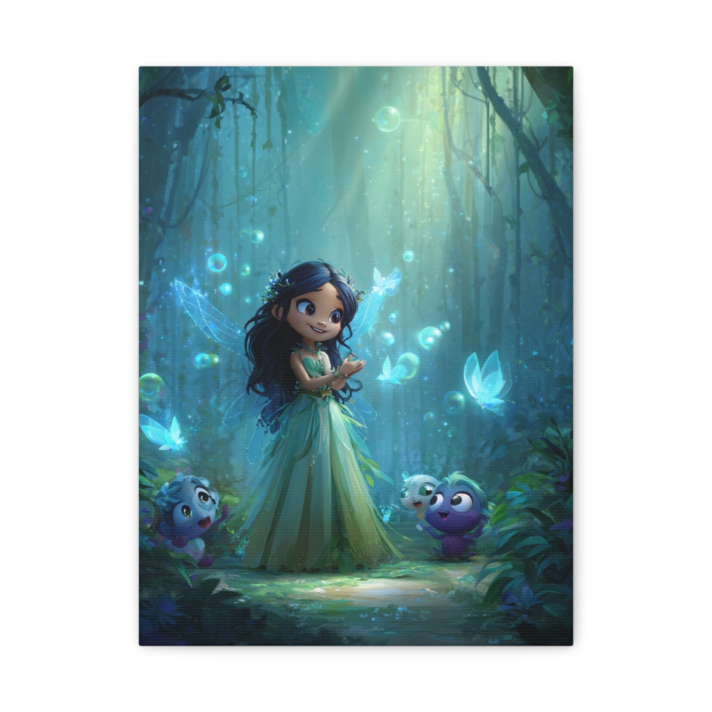 Whimsical Fairy Tale Canvas Wall Art, Enchanted Forest Decor, Fantasy Children's Room Wall Art, Magical Gift for Kids, Home Decor