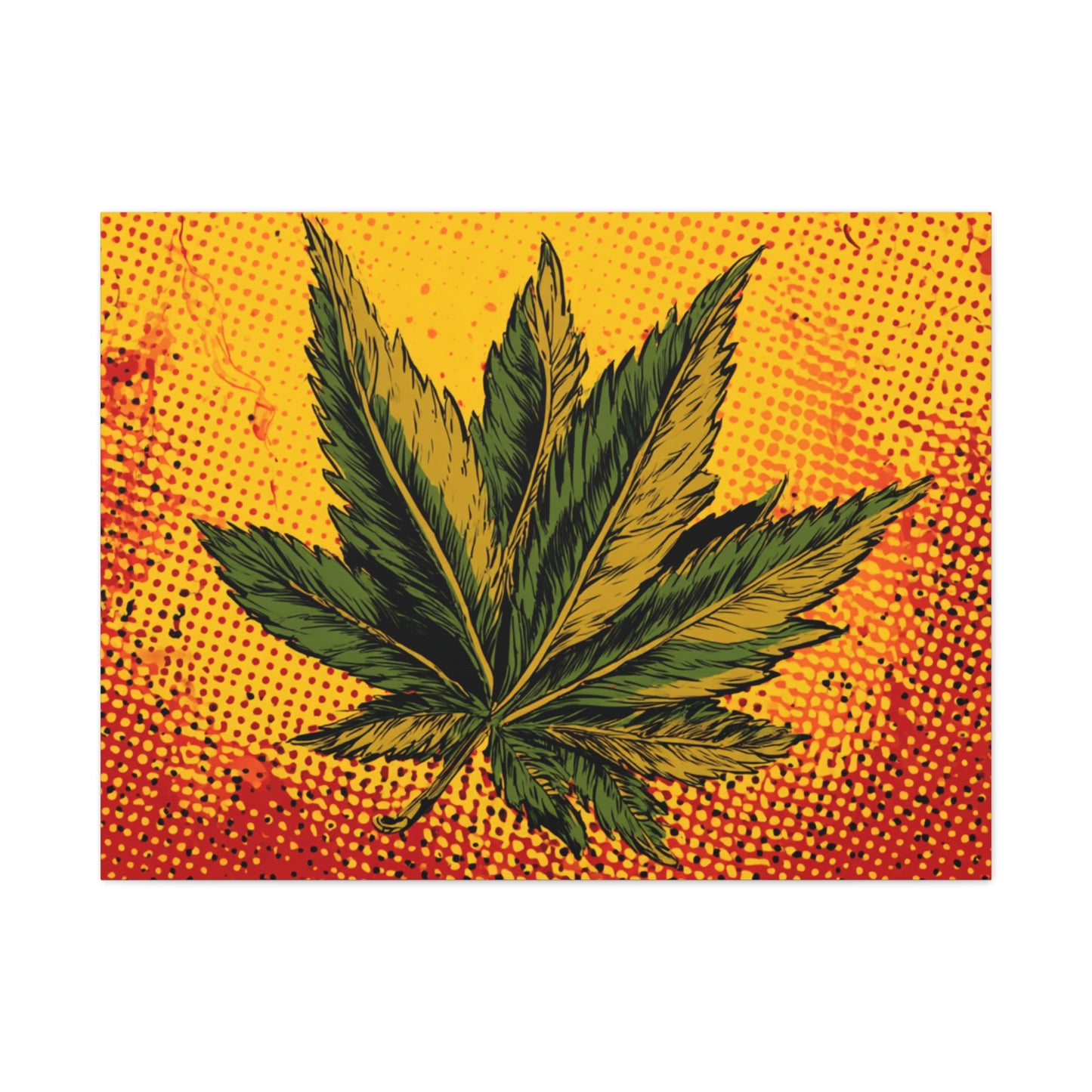 Canvas Print Pop Art Marijuana Leaf