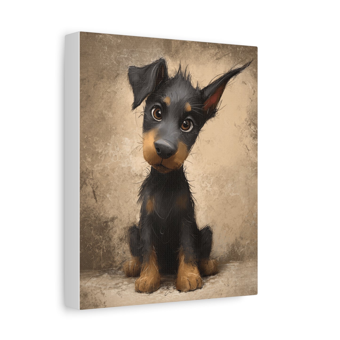 Pet Portrait Canvas, Dog Art Print, Wall Decor, Puppy Lover Gift, Animal Artwork, Home Decoration, Dog Lover Gift